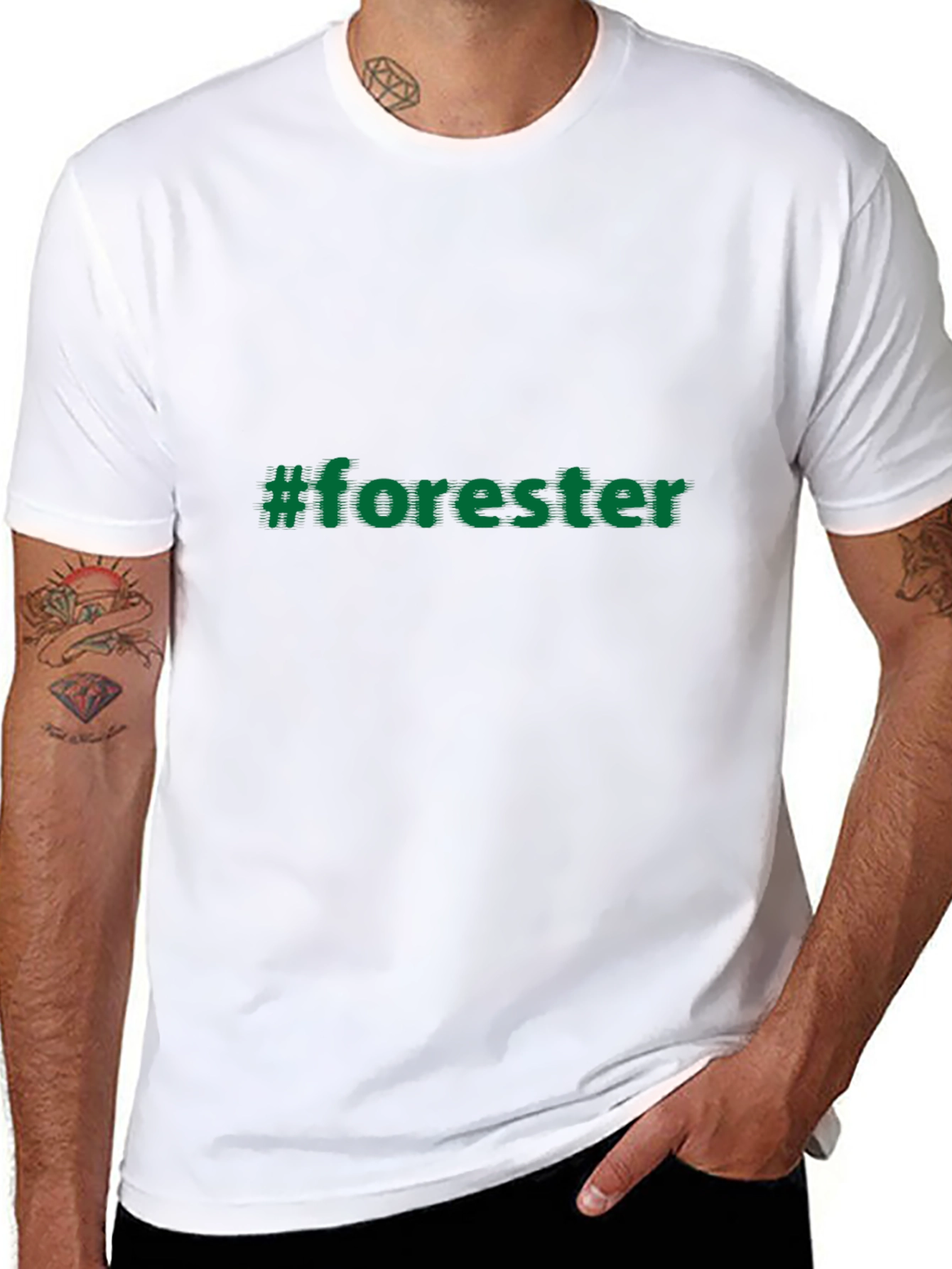 Black #forester Black Cotton T-Shirt view 8