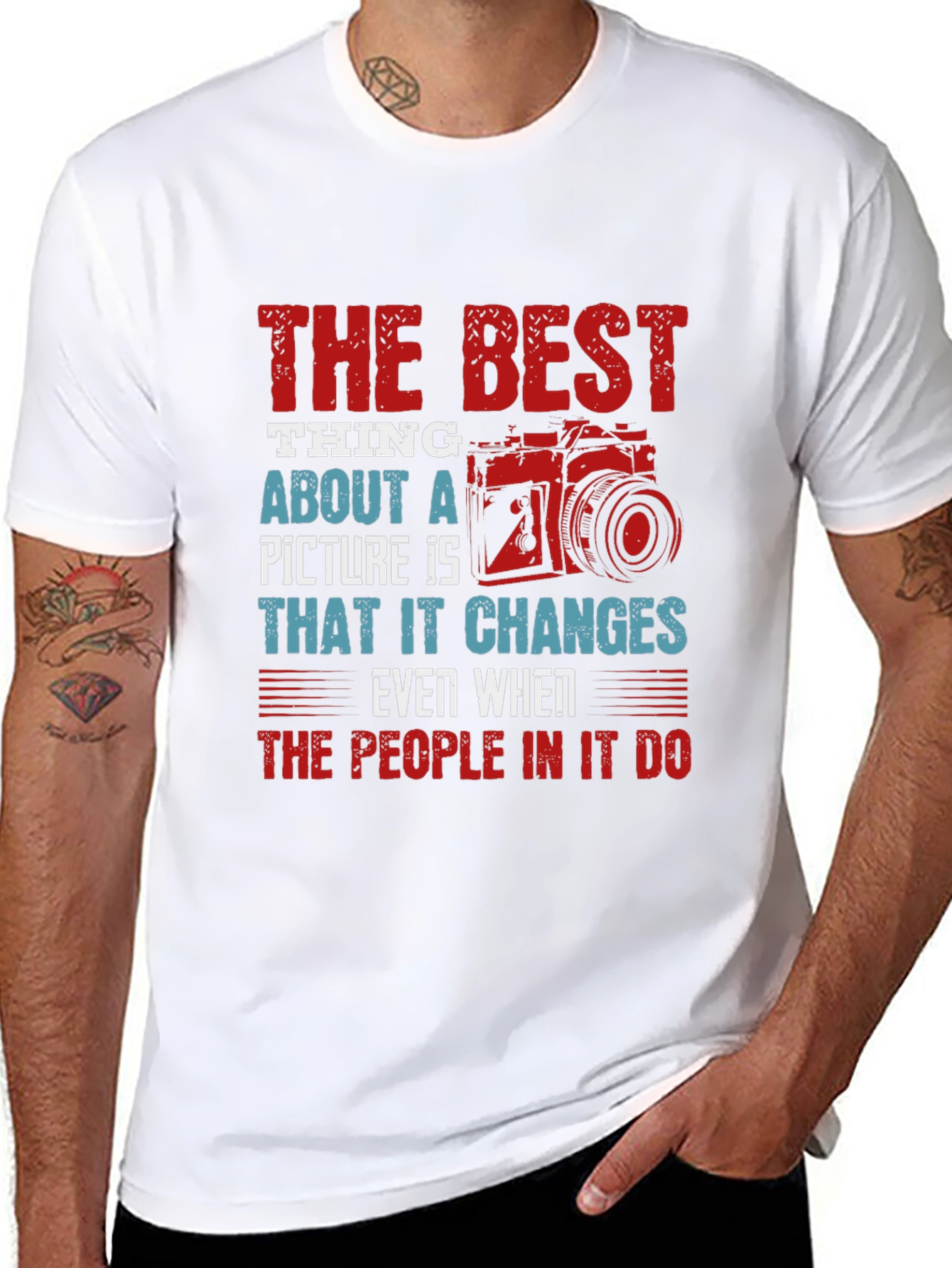 Black Photographer's T-shirt - "The Best Thing About A Picture" view 8