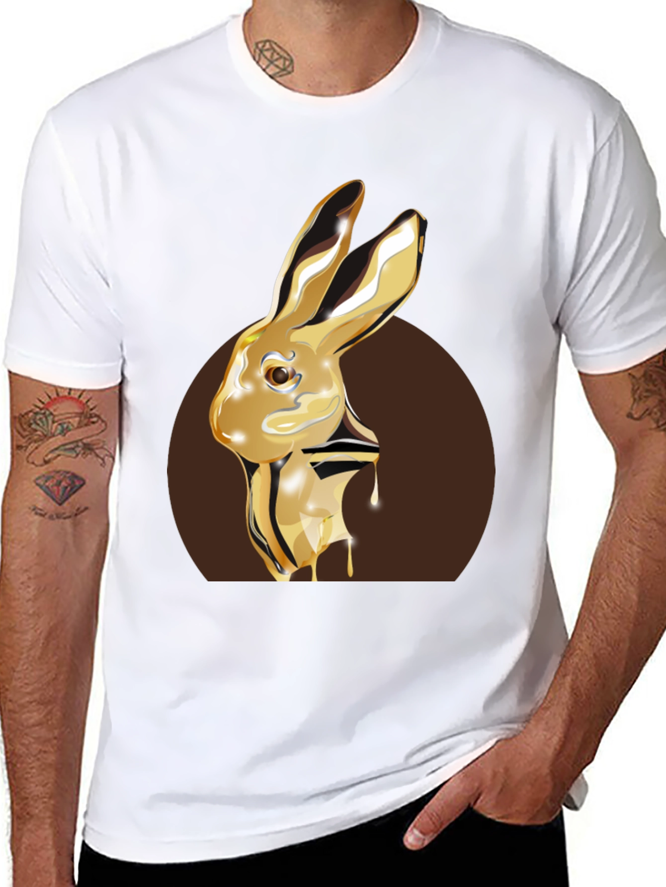 Black Golden Honey Bunny T-Shirt view 8