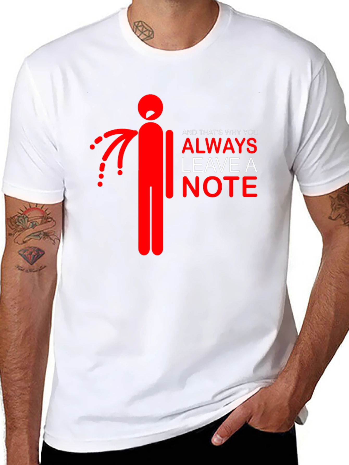 Black Always Leave a Note Graphic Tee view 8