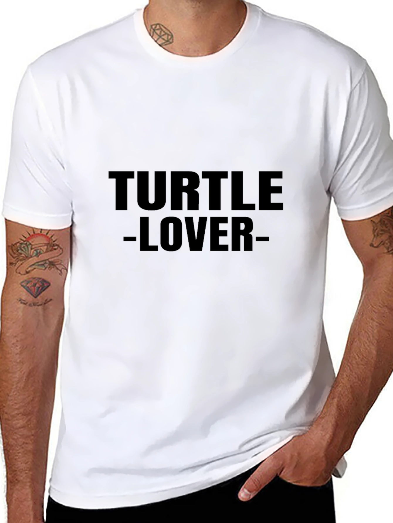 Black Turtle Lover Black T-Shirt view 8