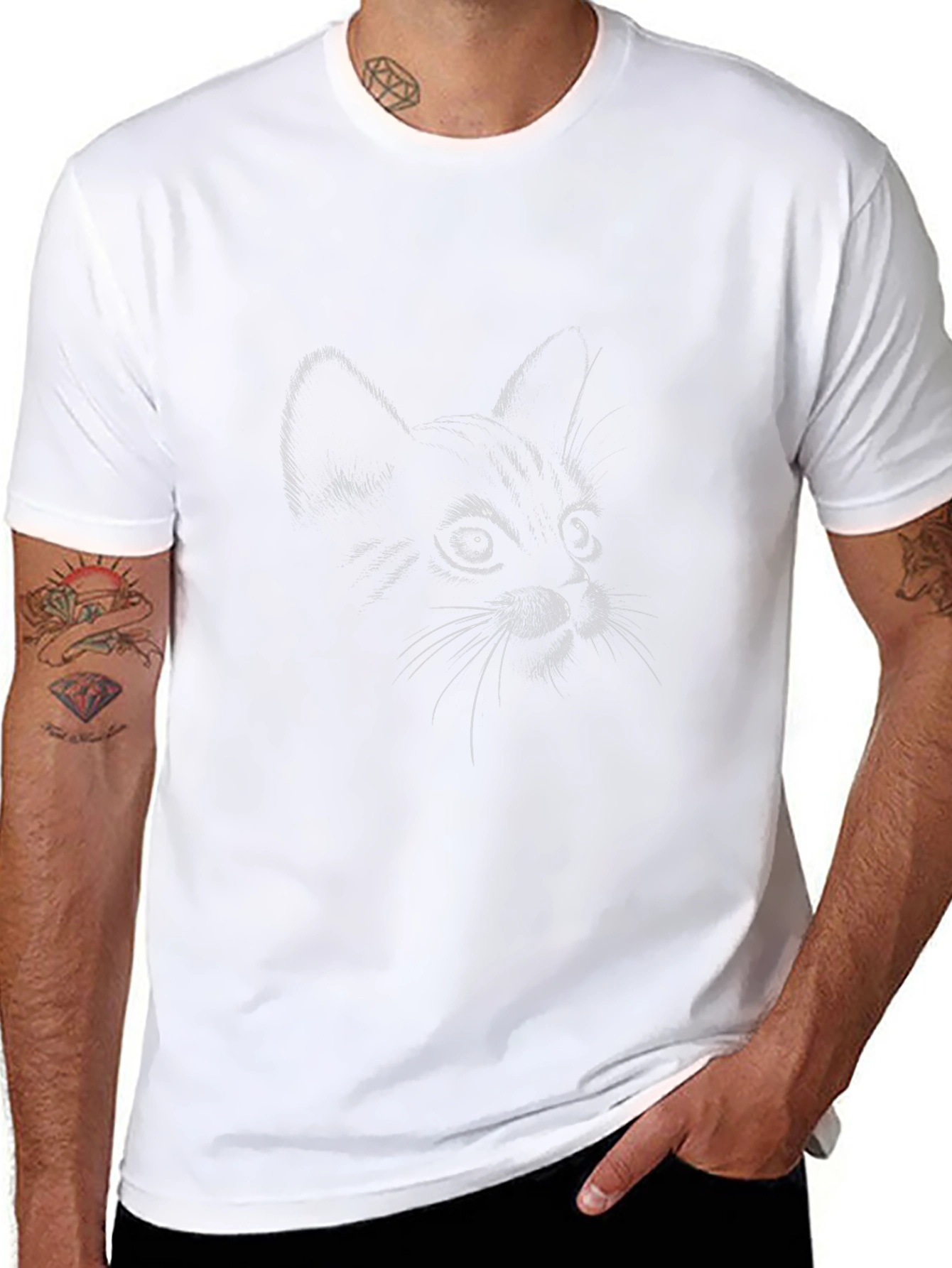 Black Black Cat Graphic Tee - Stylish & Comfortable view 8