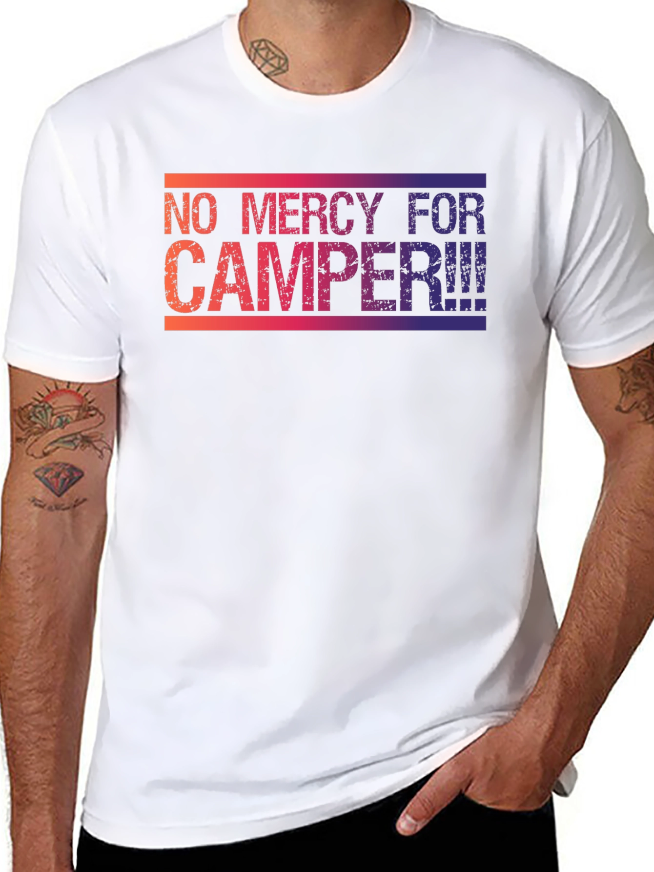 Black No Mercy for Camper Graphic Tee view 8
