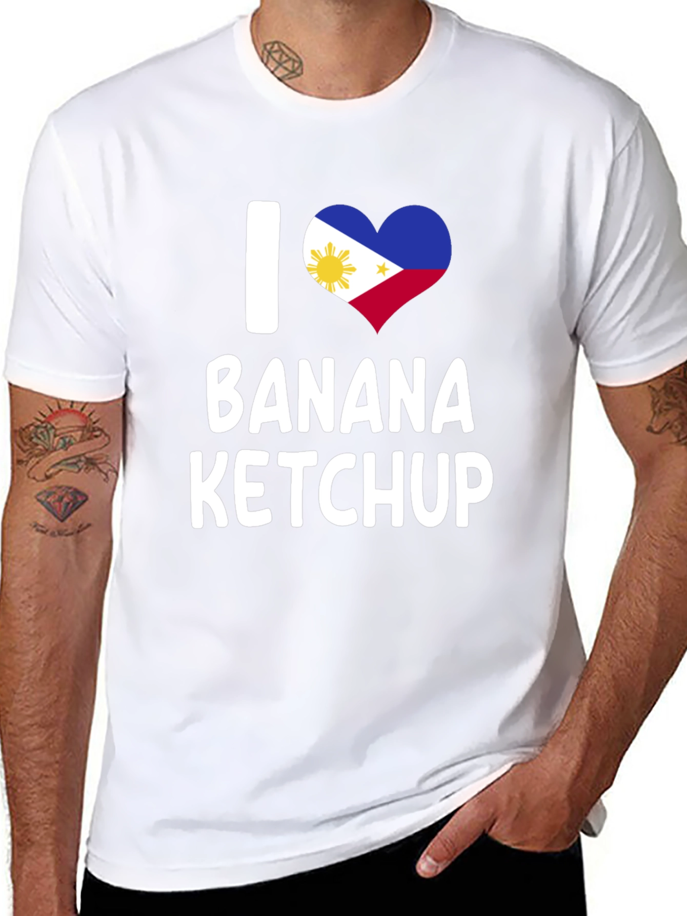 I Heart Banana Ketchup Tee - Novelty Graphic T-Shirt - 8