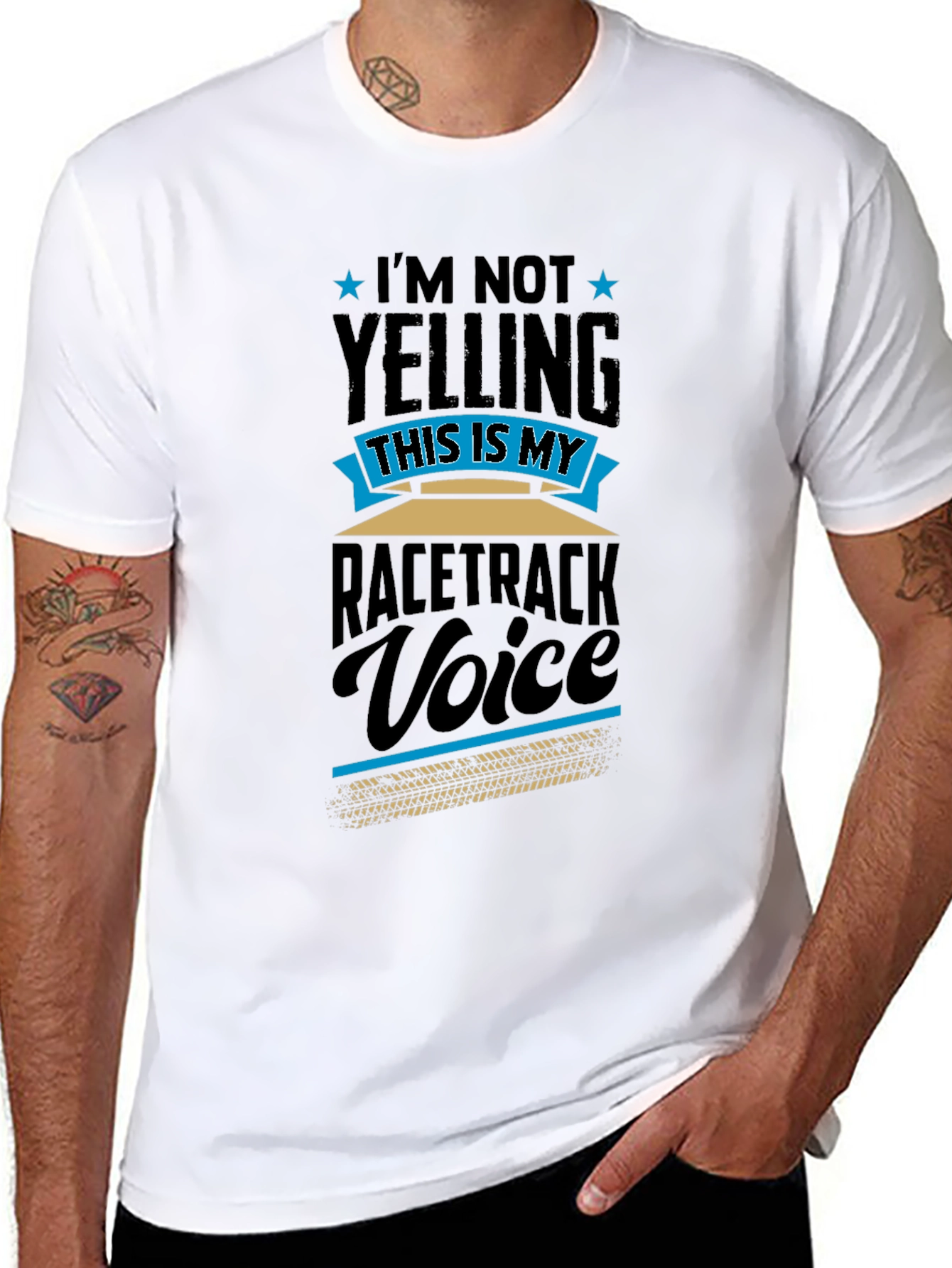 Black Racetrack Voice Tee - Funny Motorsport Fan Shirt view 8