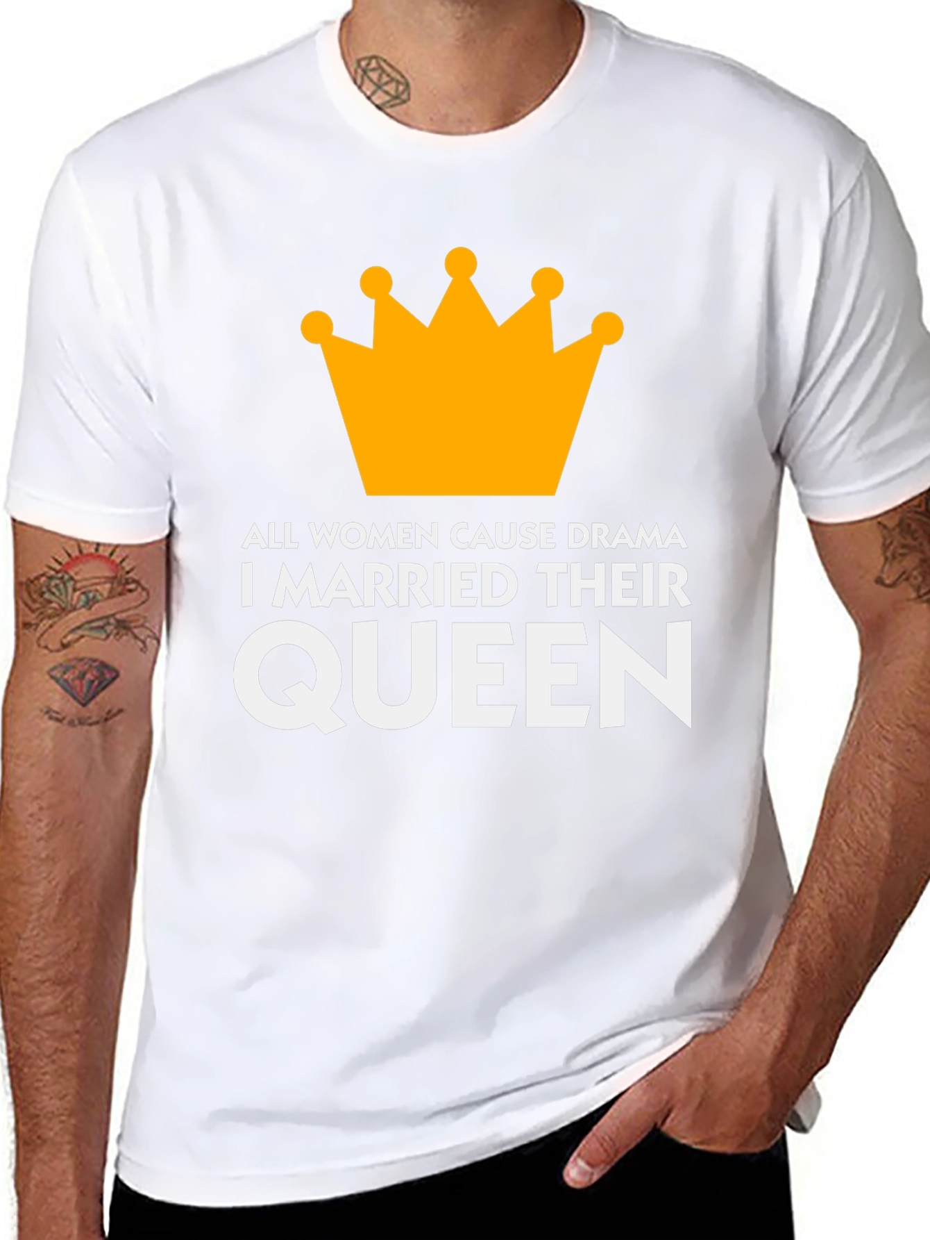 Black Queen Graphic Men's T-Shirt view 8