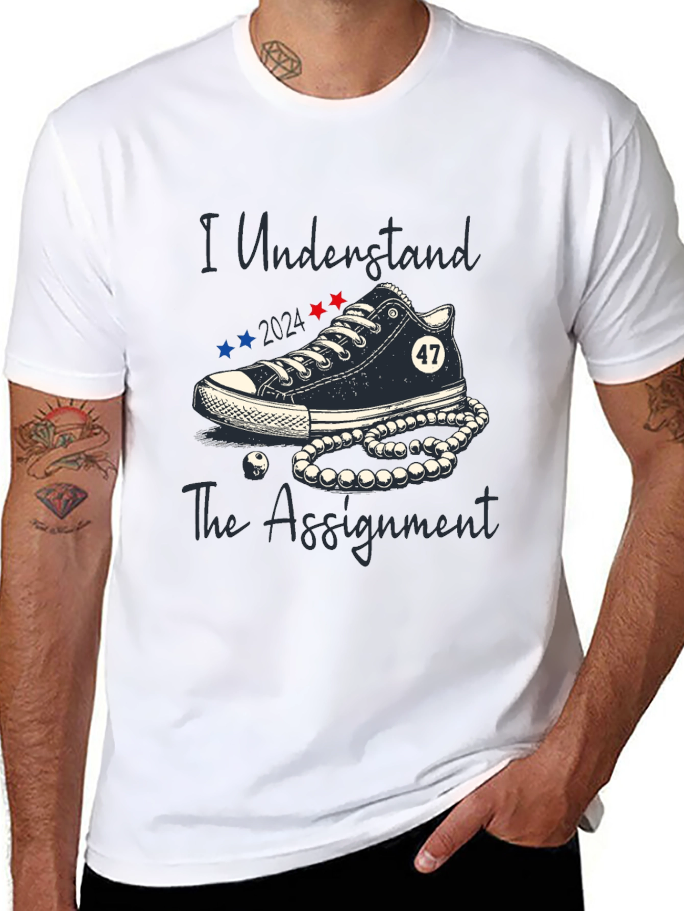 Black I Understand The Assignment 2024 Graphic Tee view 8