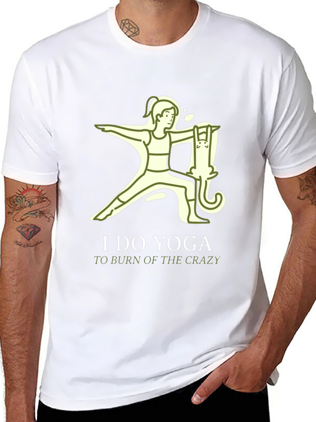 Black Yoga Crazy Burn T-Shirt view 8