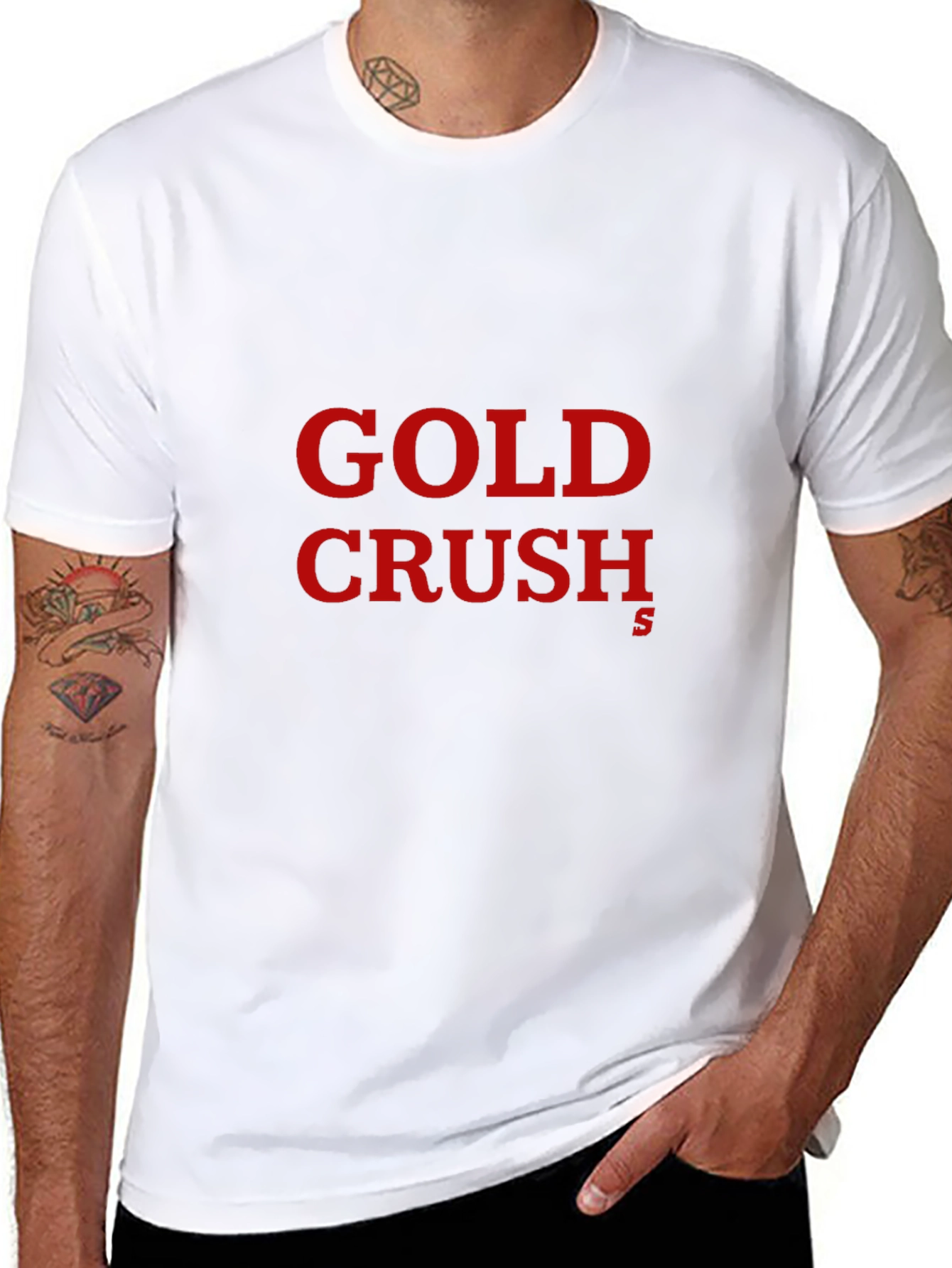 Black Gold Crush Graphic Tee - Trendy Casual Style view 8