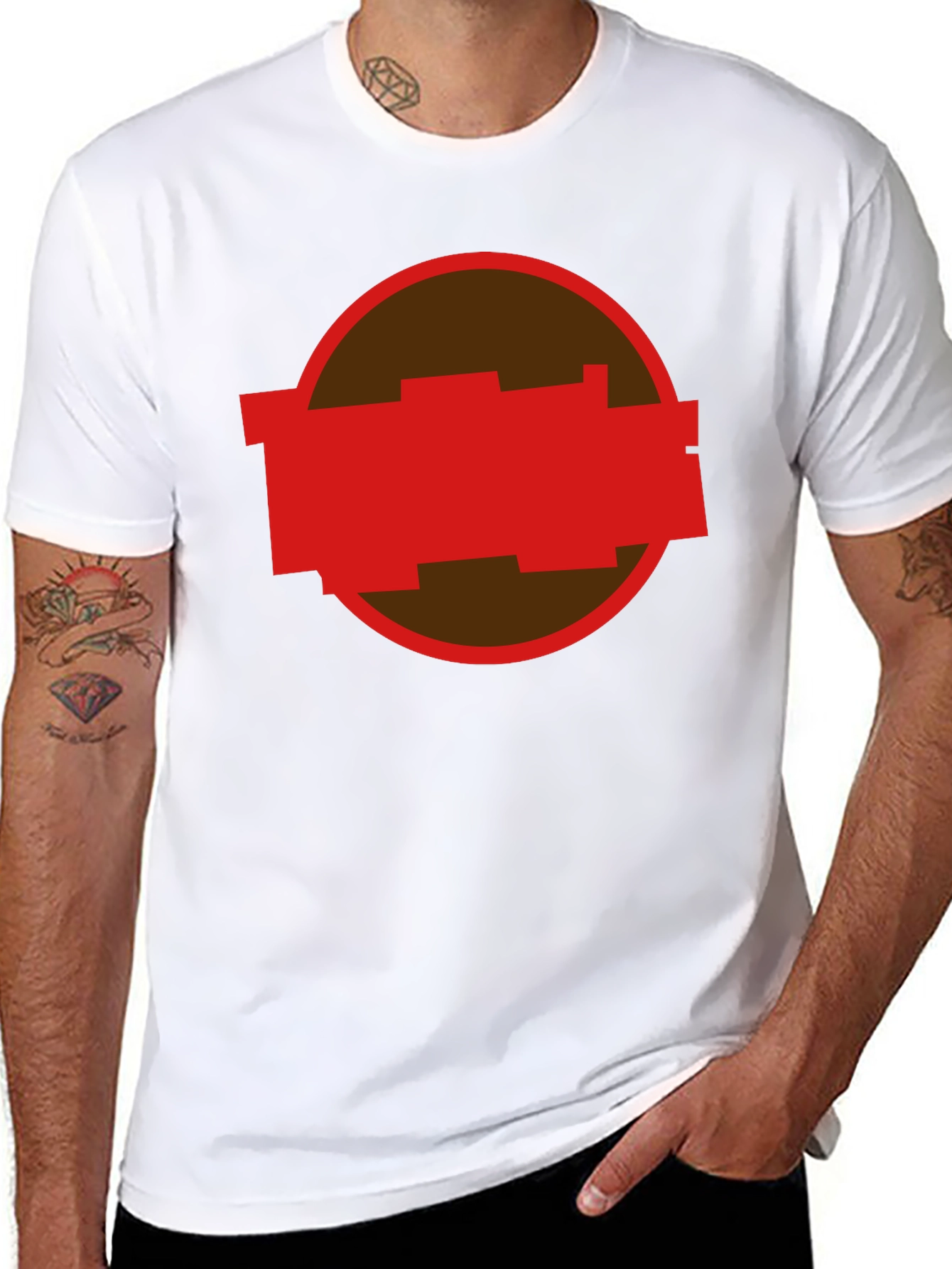 Black Abstract Graphic Black T-Shirt view 8