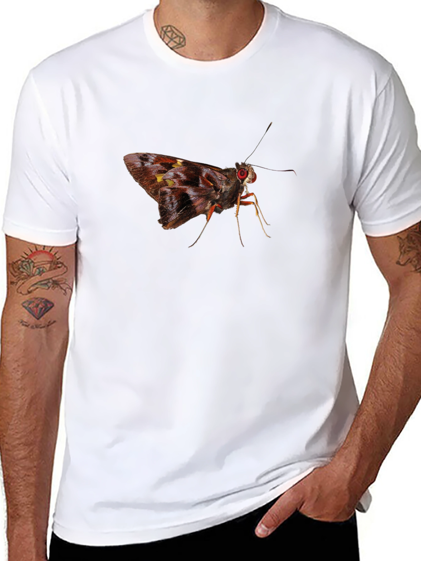 Butterfly Graphic Tee - Nature Lover's Black T-Shirt - 8