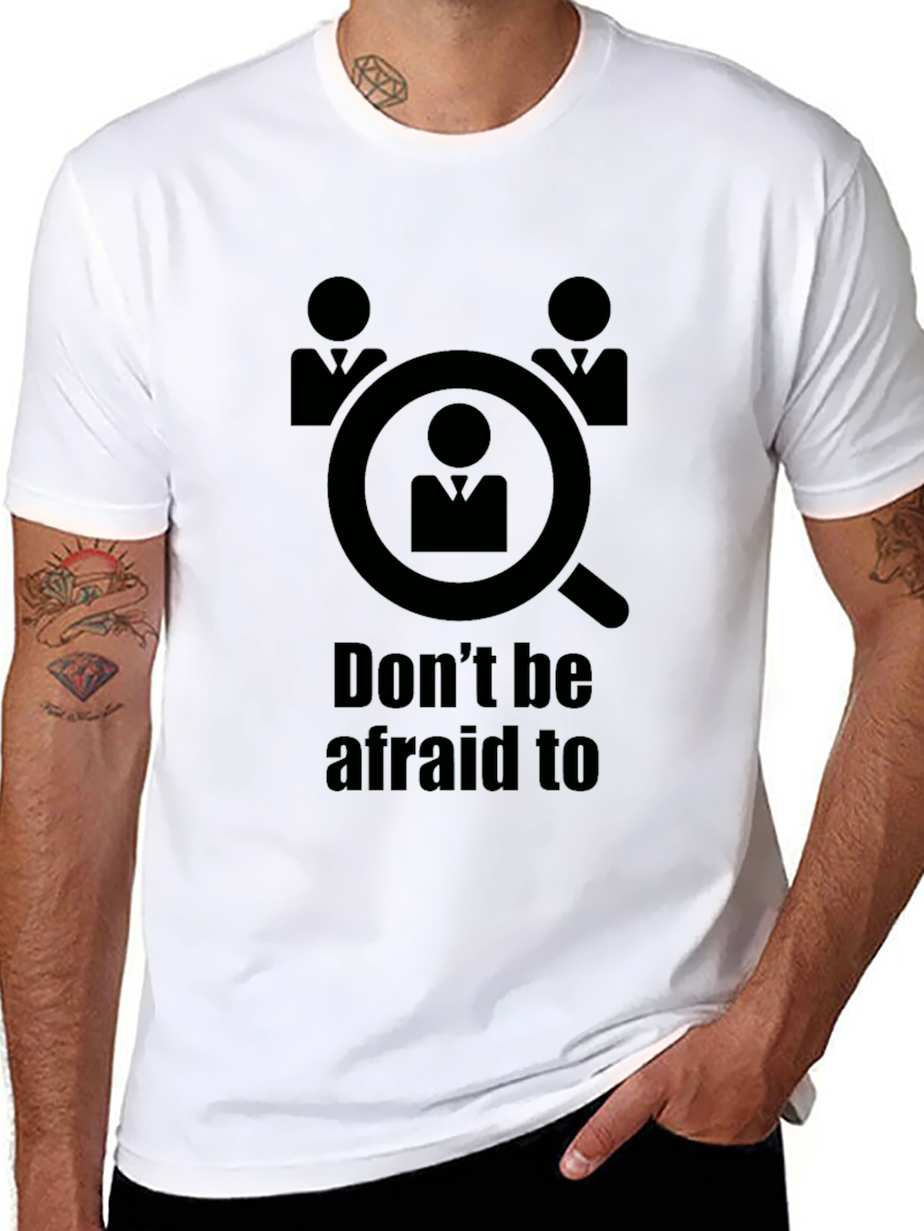 Black Don't Be Afraid to be Searched T-Shirt view 8