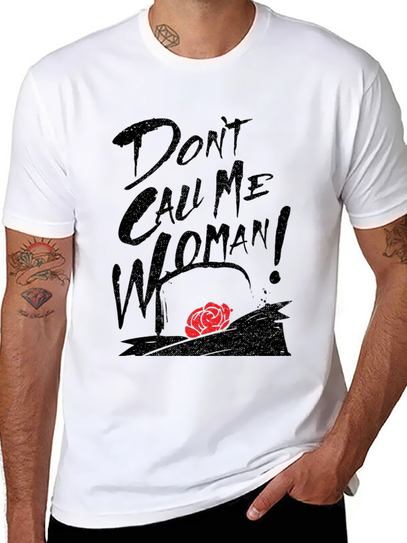 Black Don't Call Me Woman T-Shirt - Unique Graphic Tee view 8