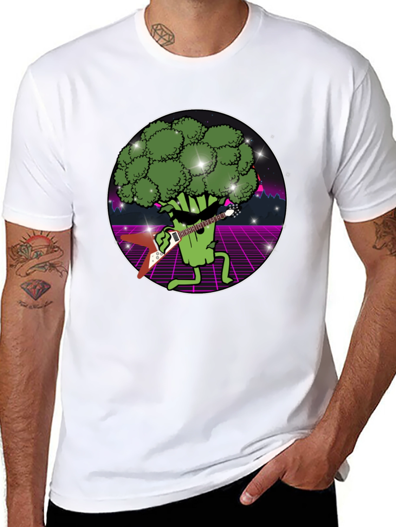 Black Broccoli Rocker T-Shirt view 8