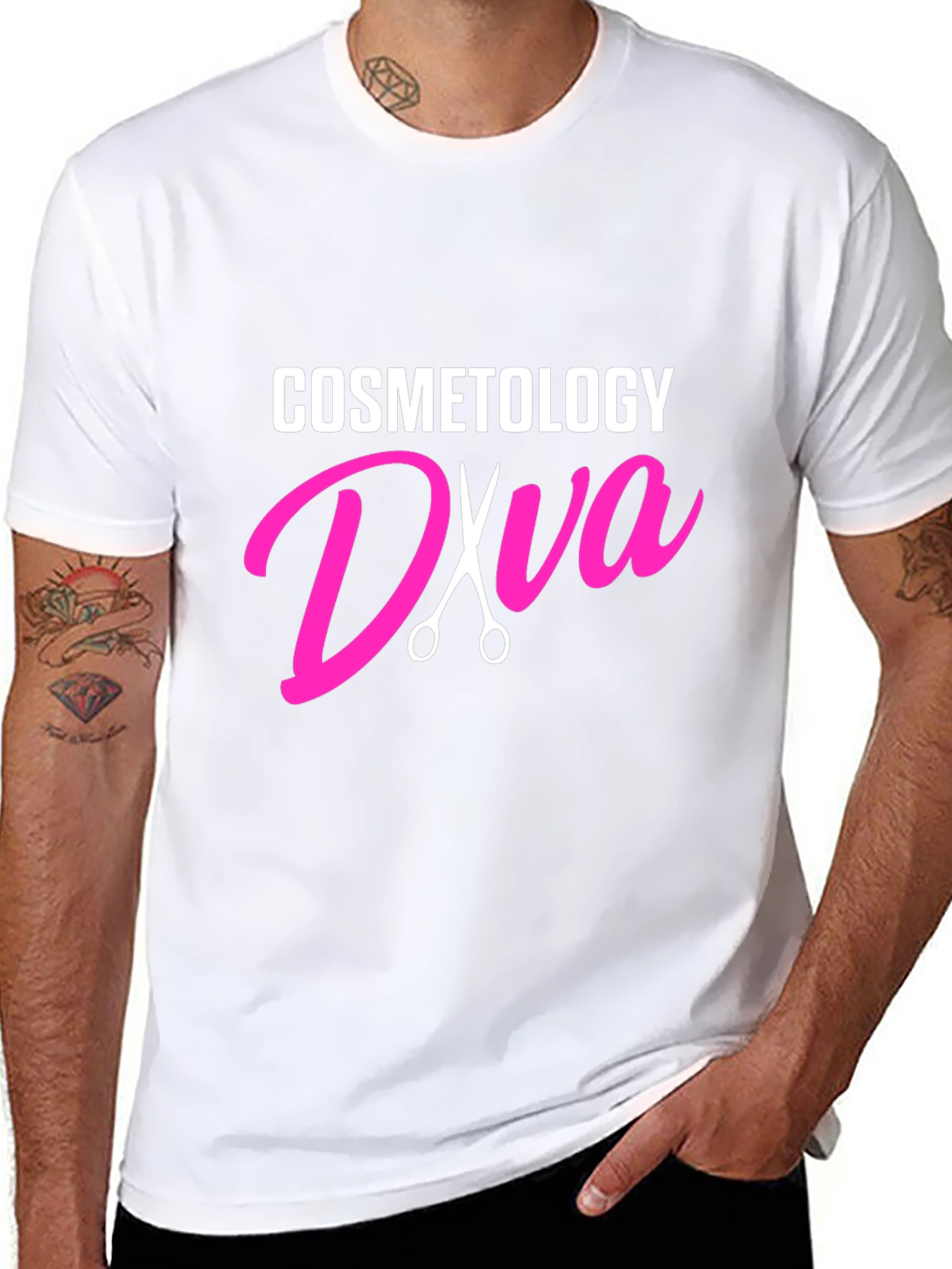 Black Cosmetology Diva T-Shirt - Black view 8