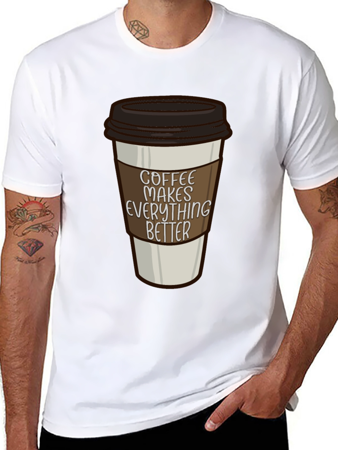 Black Coffee Makes Everything Better T-Shirt view 8