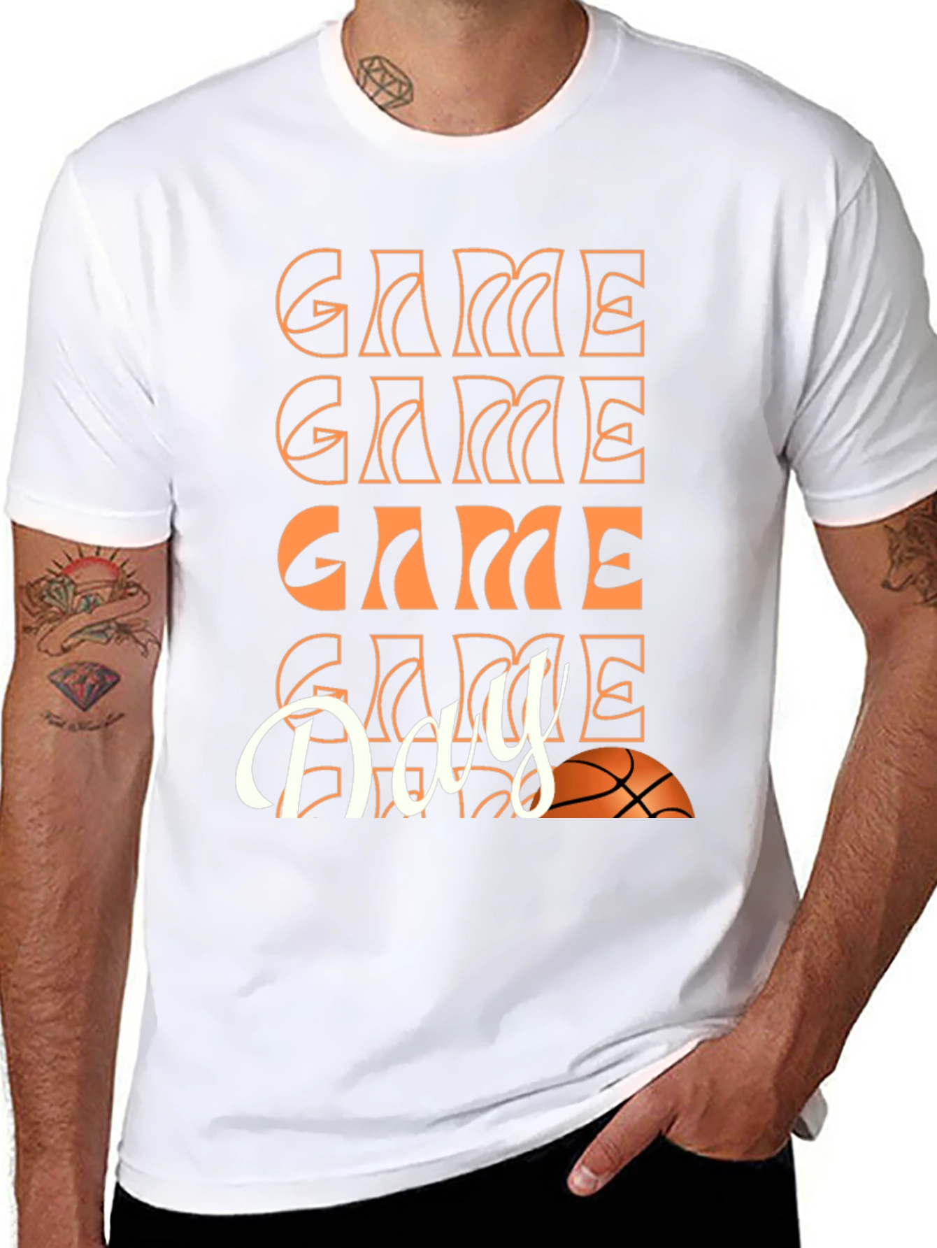 Black Game Day Basketball Graphic Tee - Unisex view 8