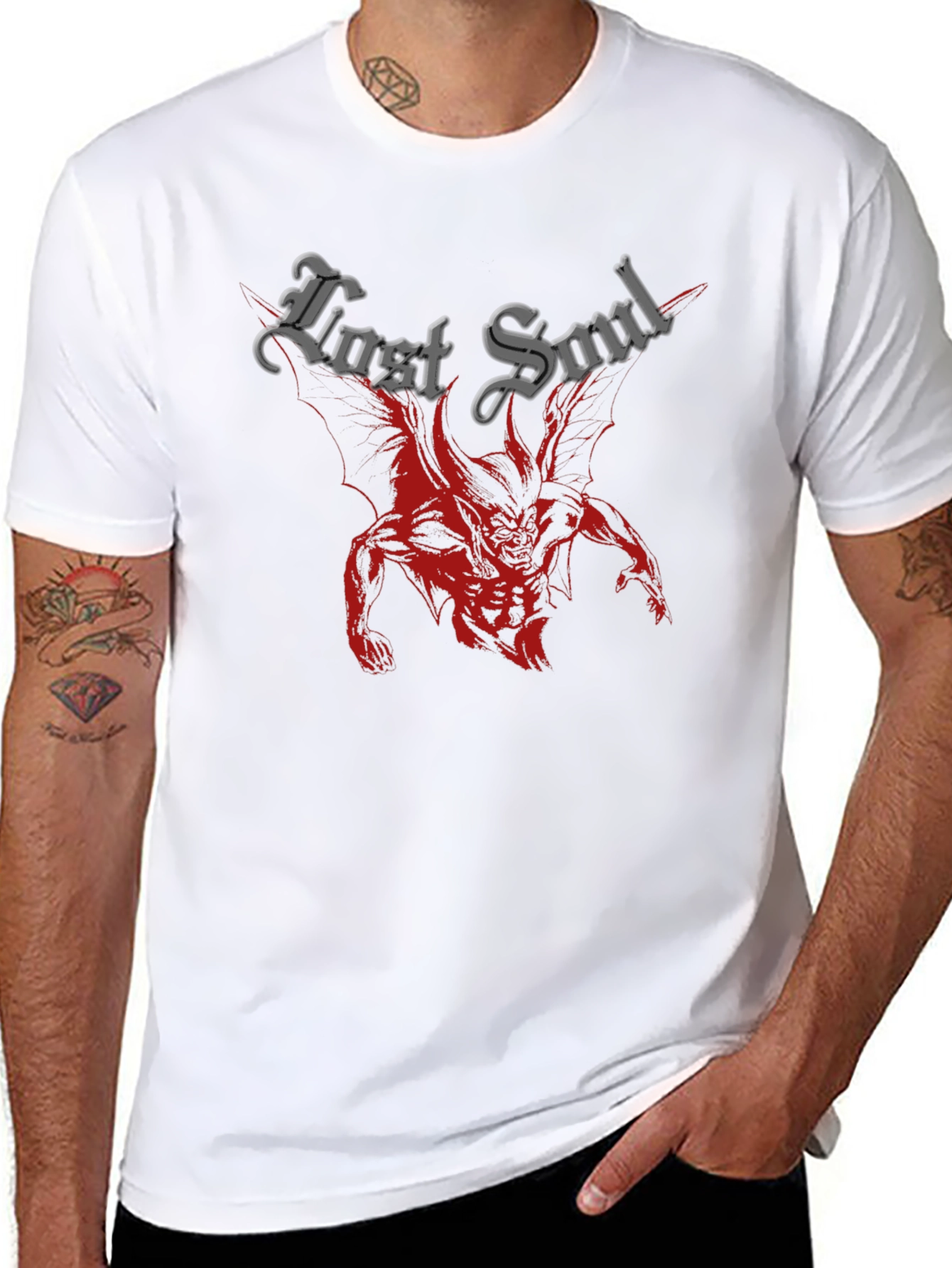 Black Lost Soul Graphic Tee - Black Short Sleeve Shirt view 8