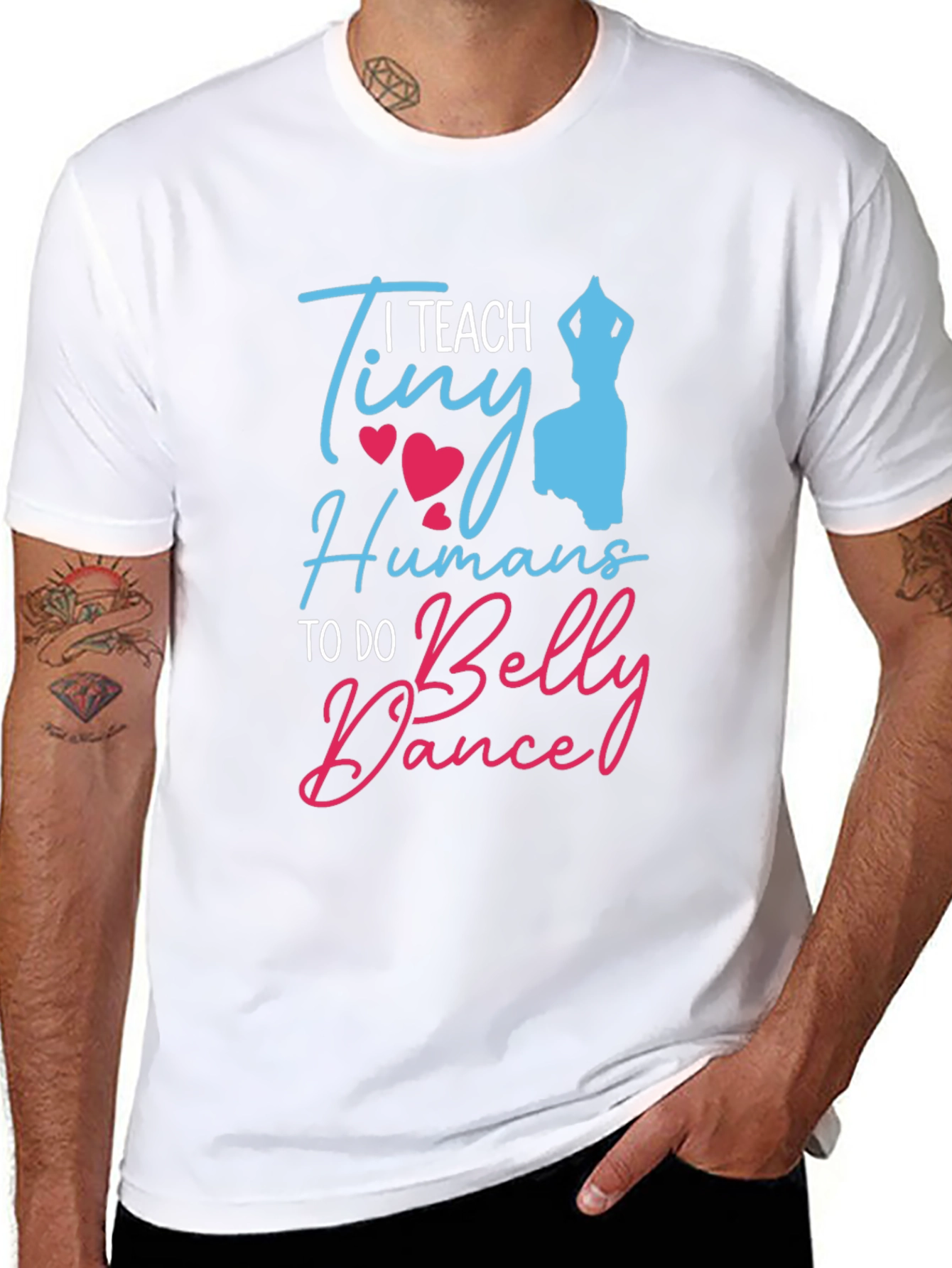 Black I Teach Tiny Humans Belly Dance T-Shirt view 8
