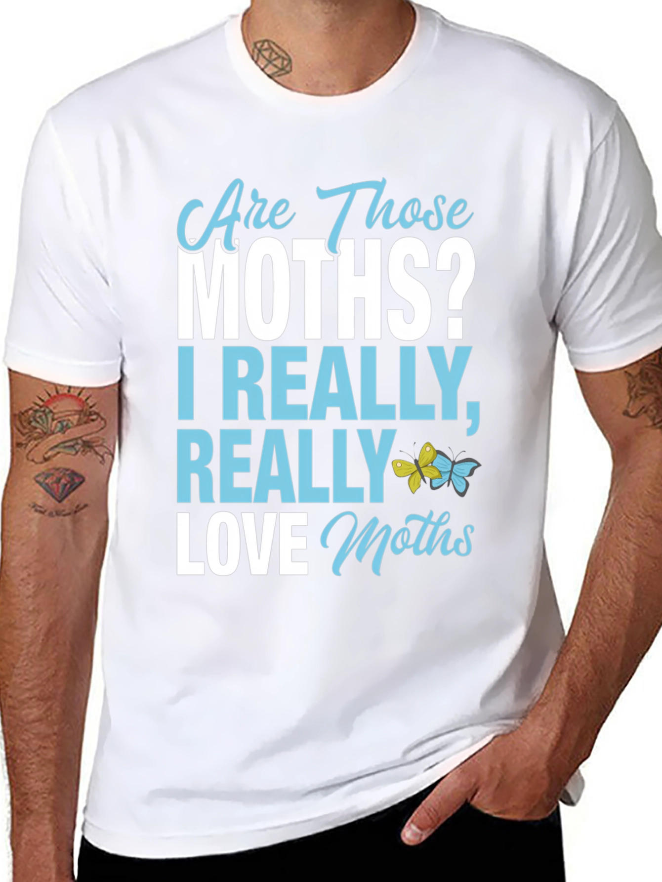 Black Are Those Moths T-Shirt - Funny Insect Lover Tee view 8