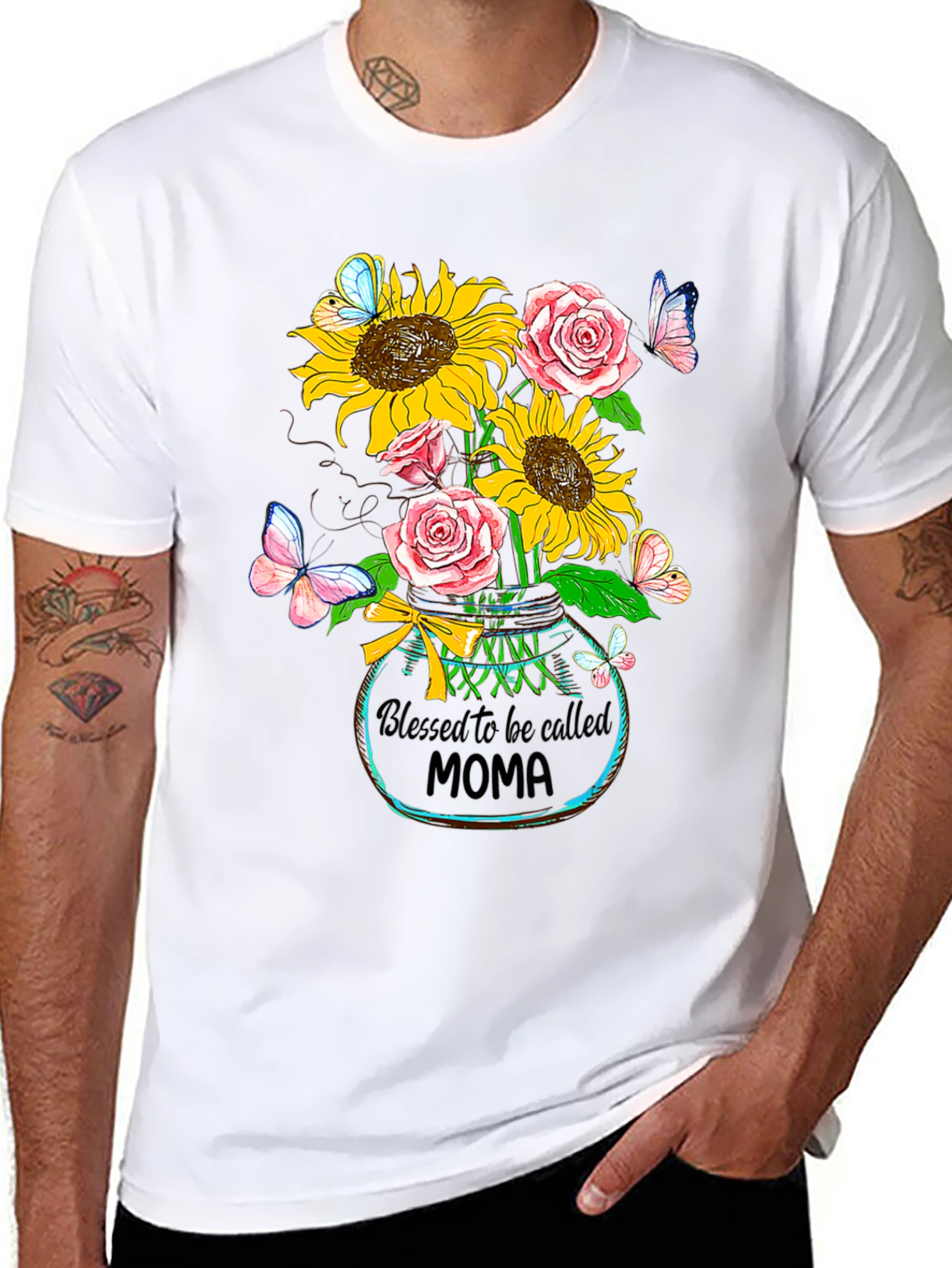 Black Blessed MOMA Sunflower T-Shirt view 8