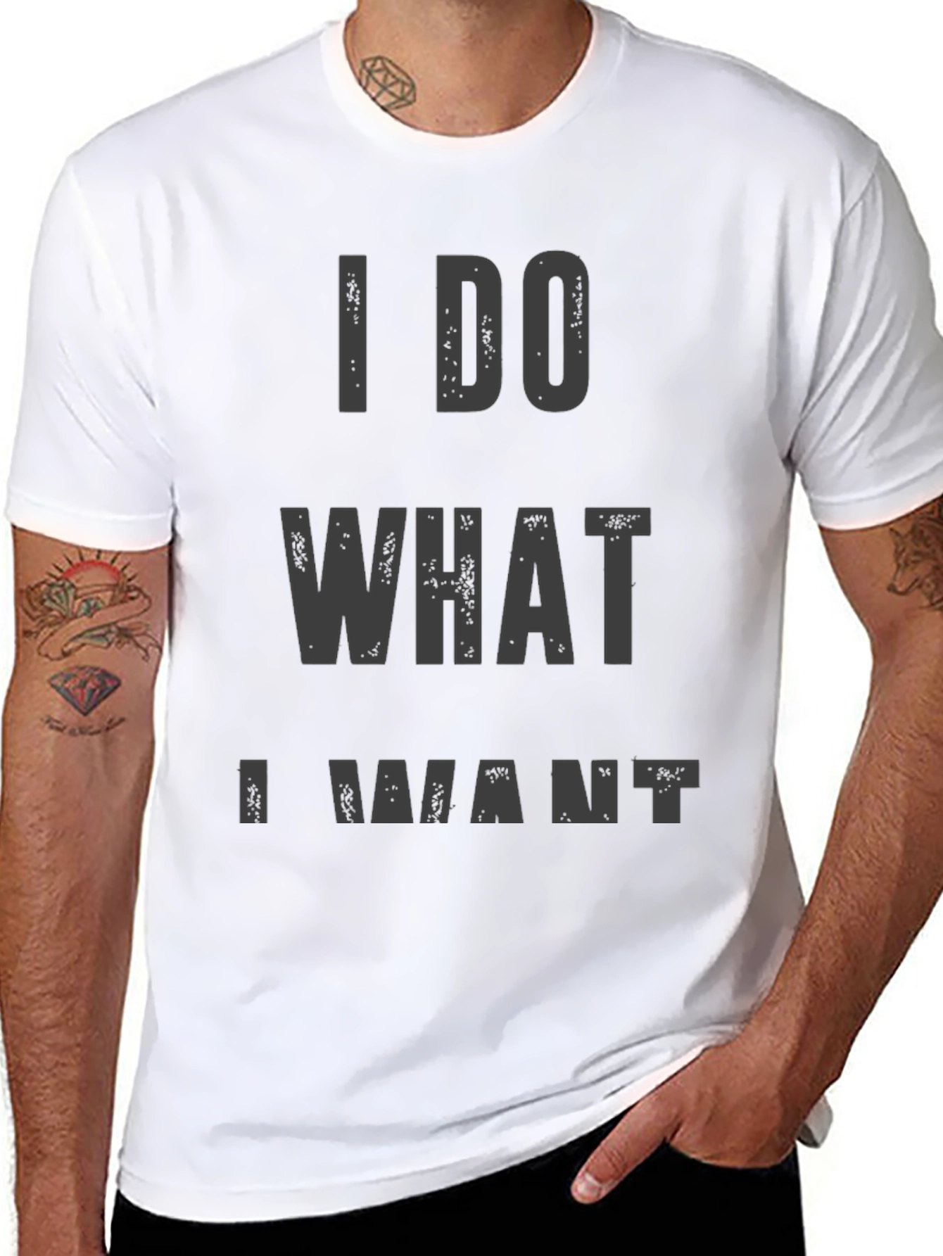 Black I Do What I Want Graphic Tee - Black view 8