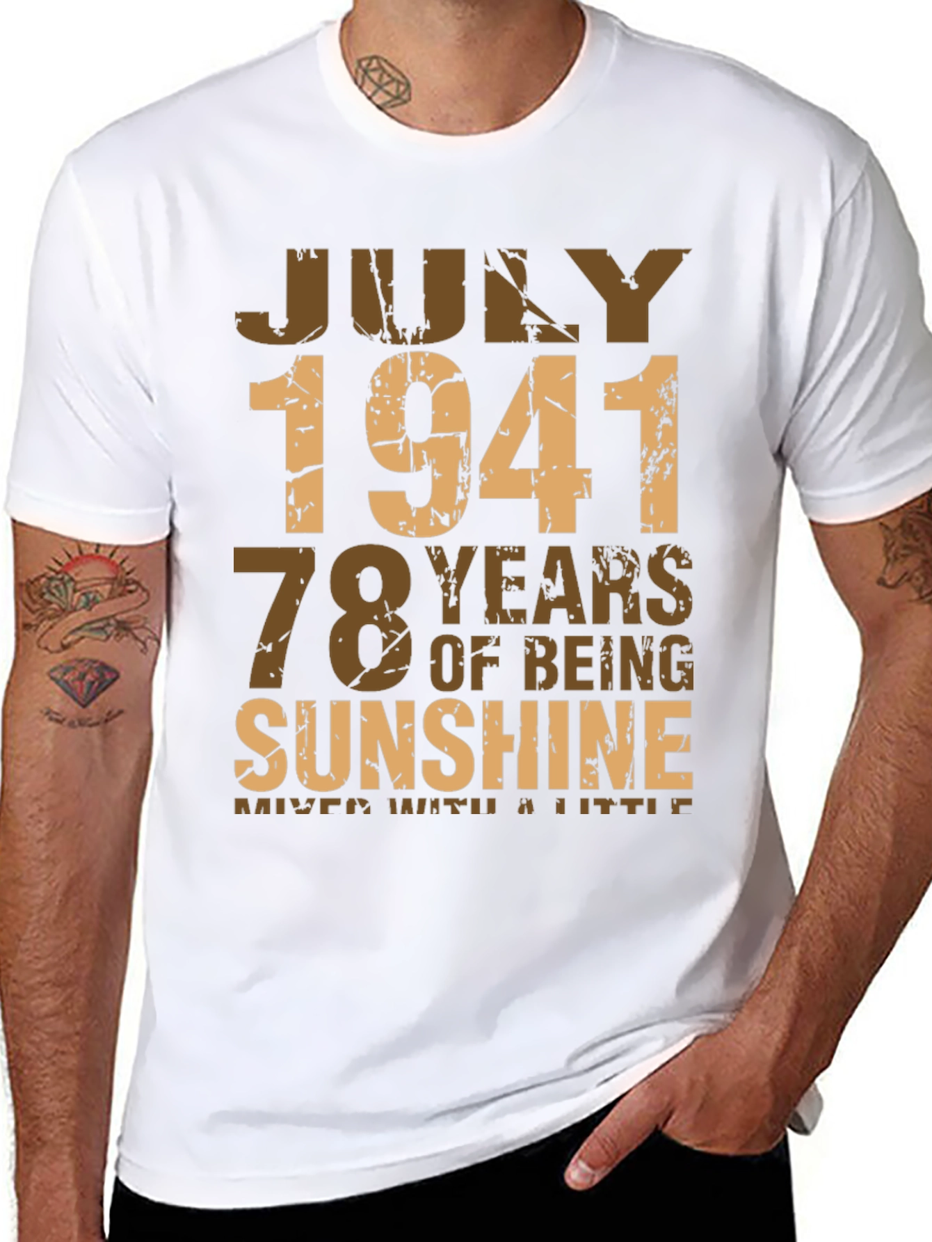 Black July 1941 78 Years of Sunshine T-Shirt view 8