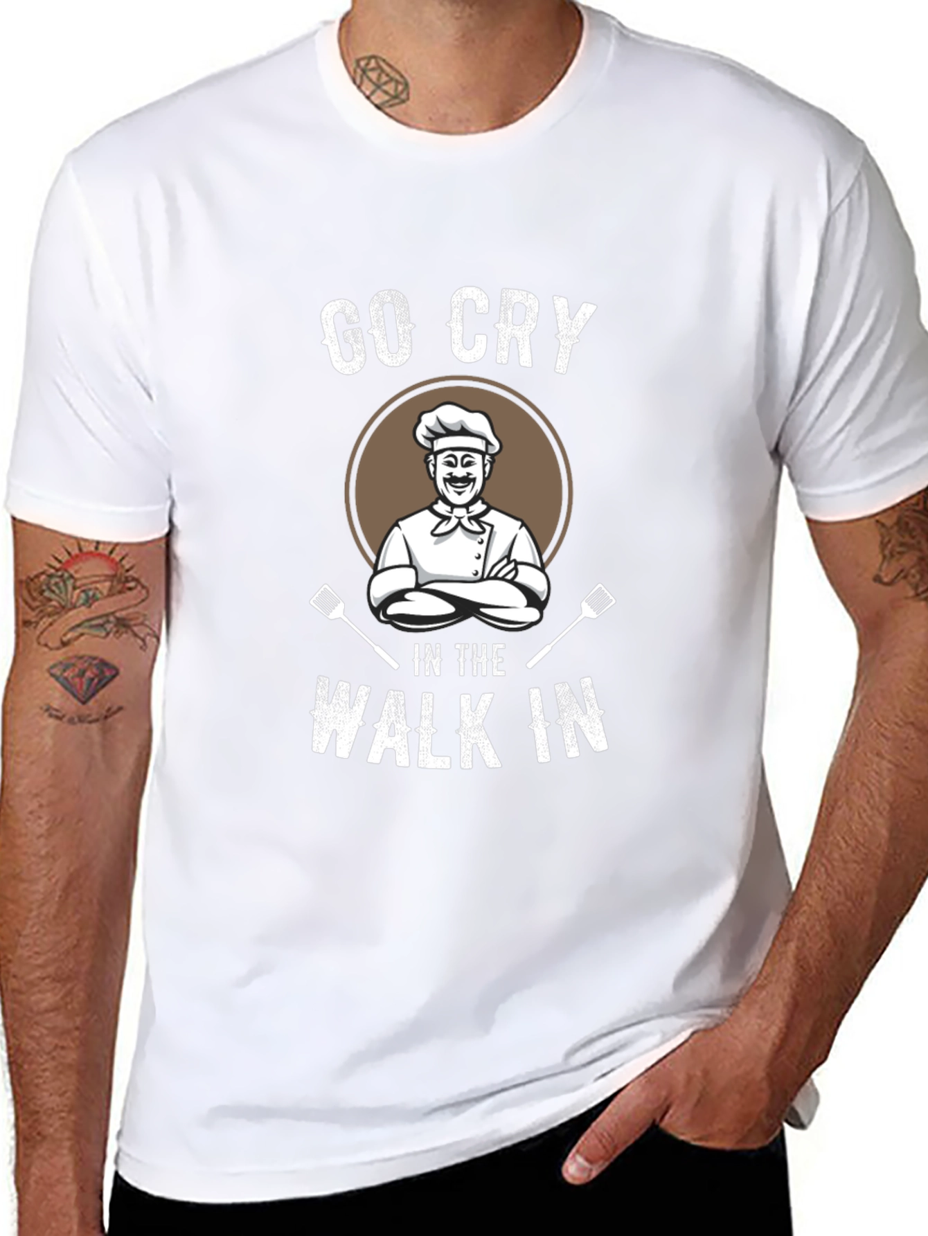 Black Go Cry In The Walk In T-Shirt view 8