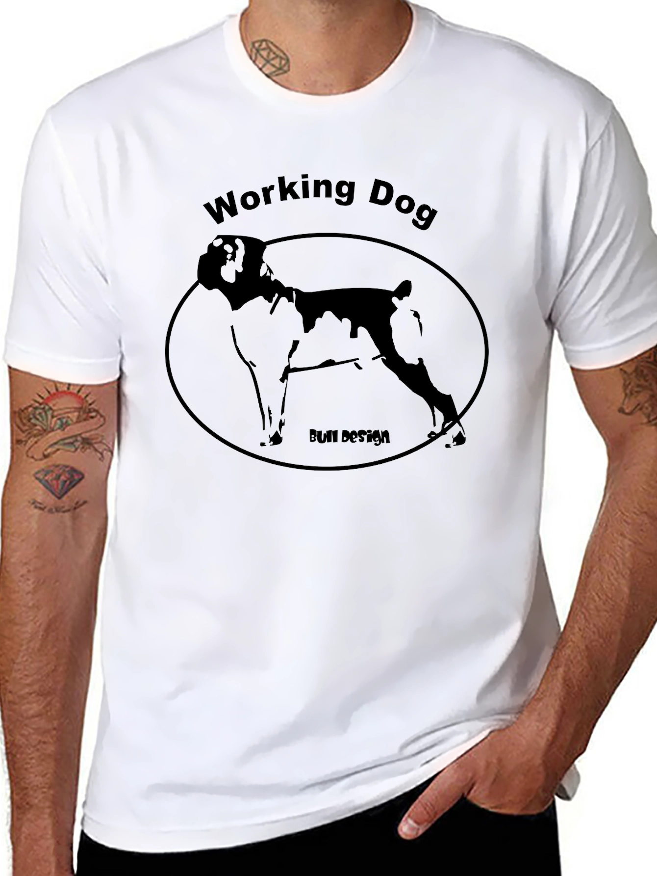 Black Working Dog T-Shirt - Stylish Dog Breed Design view 8