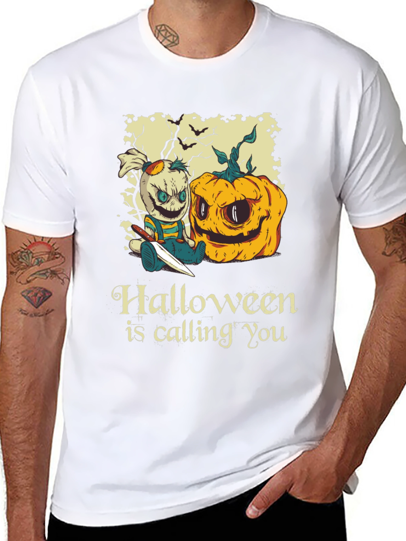 Black Halloween is Calling You T-Shirt view 8