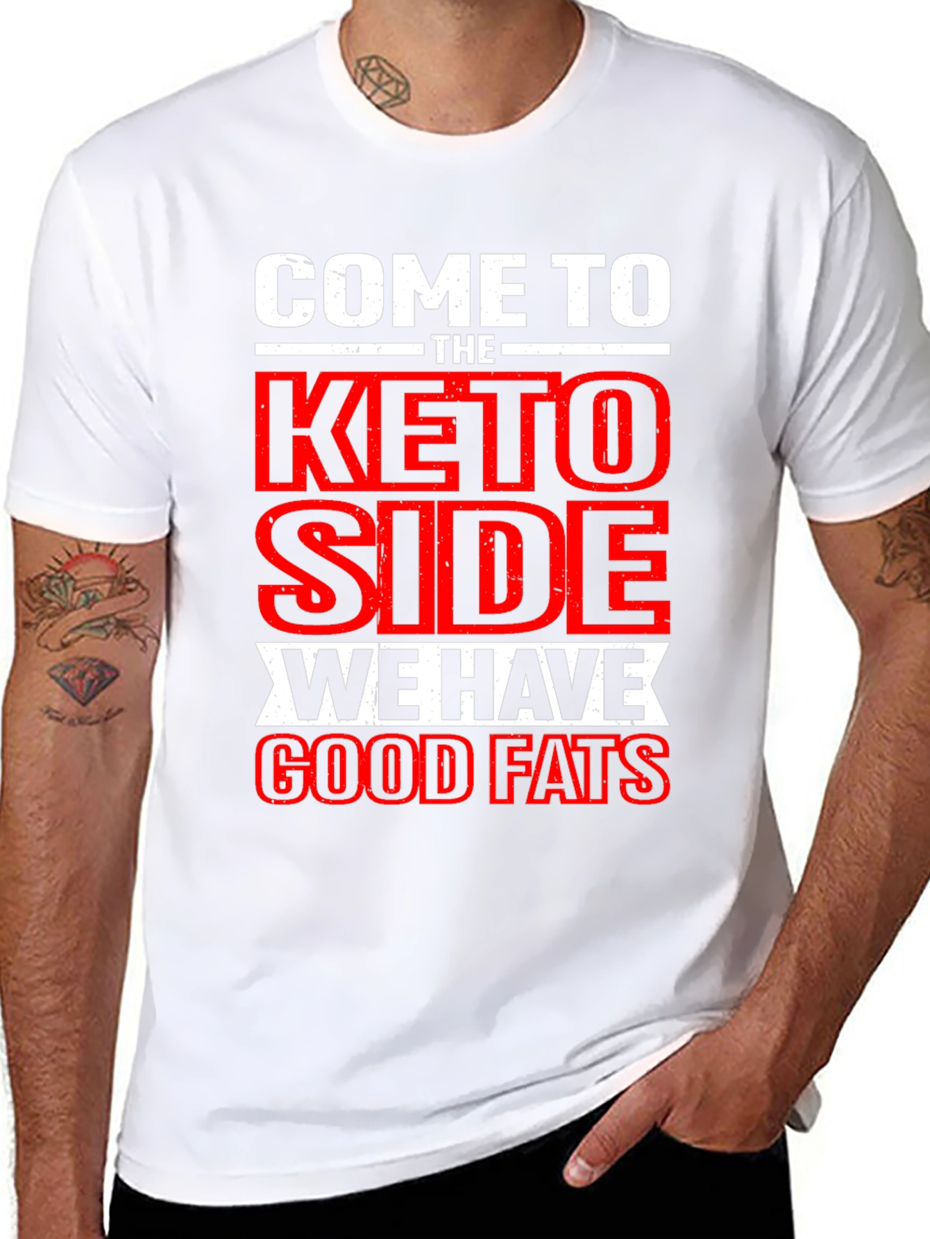 Black Come to the Keto Side Graphic T-Shirt view 8