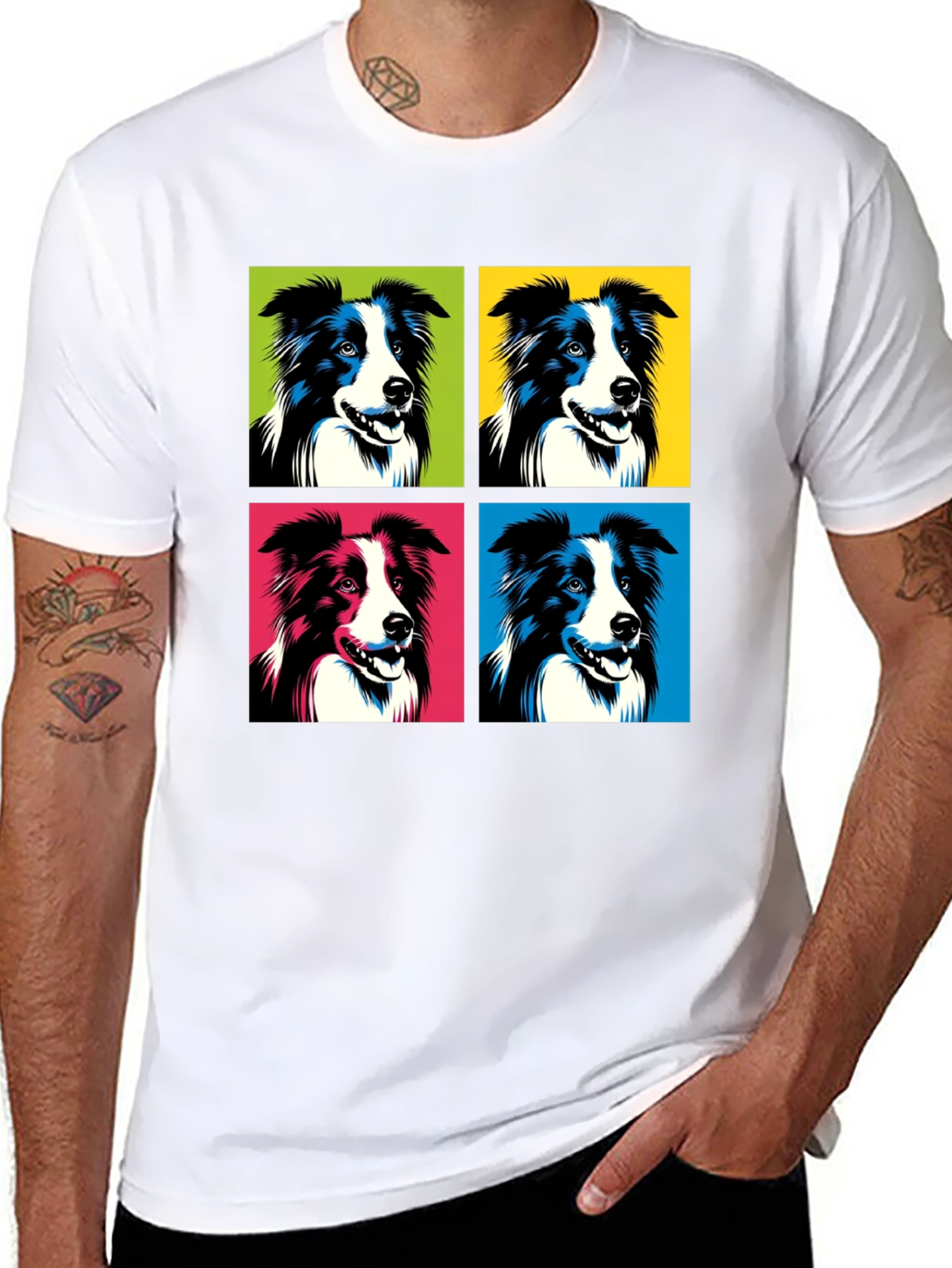Black Pop Art Dog T-Shirt - Bold Graphic Tee view 8