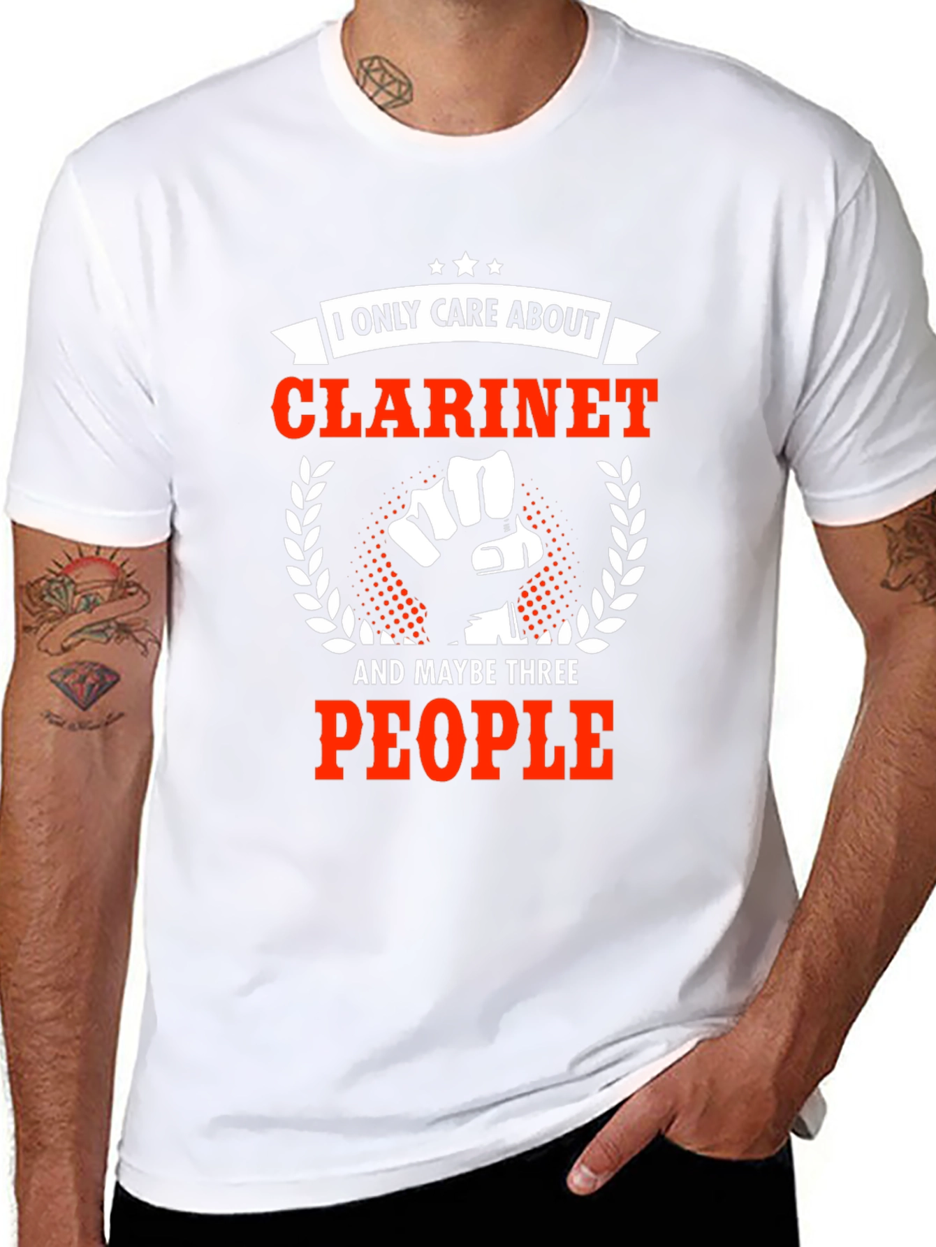 Black Clarinet Lover T-Shirt view 8