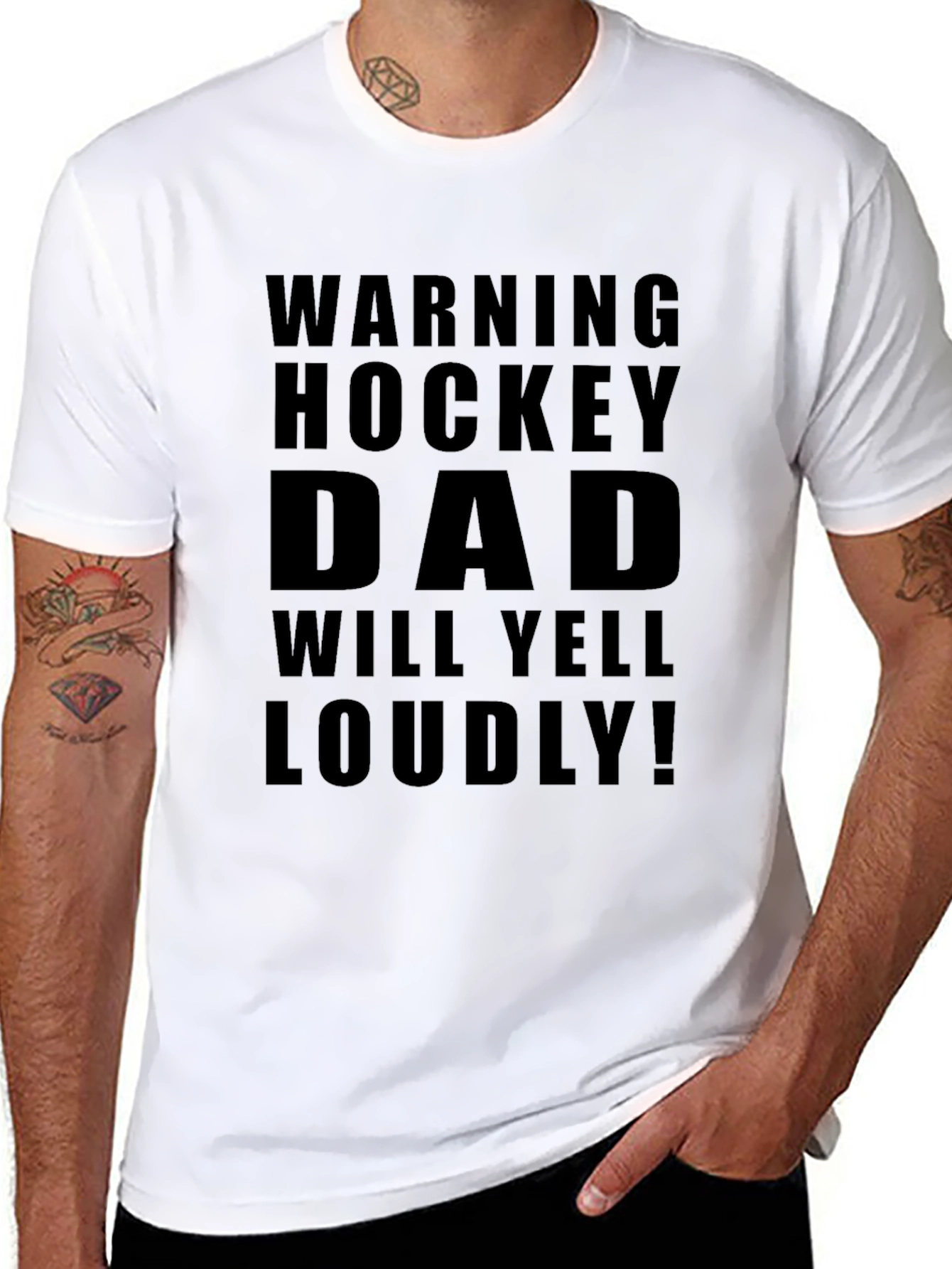 Hockey Dad Warning T-Shirt - Loud Supporter Apparel - 8