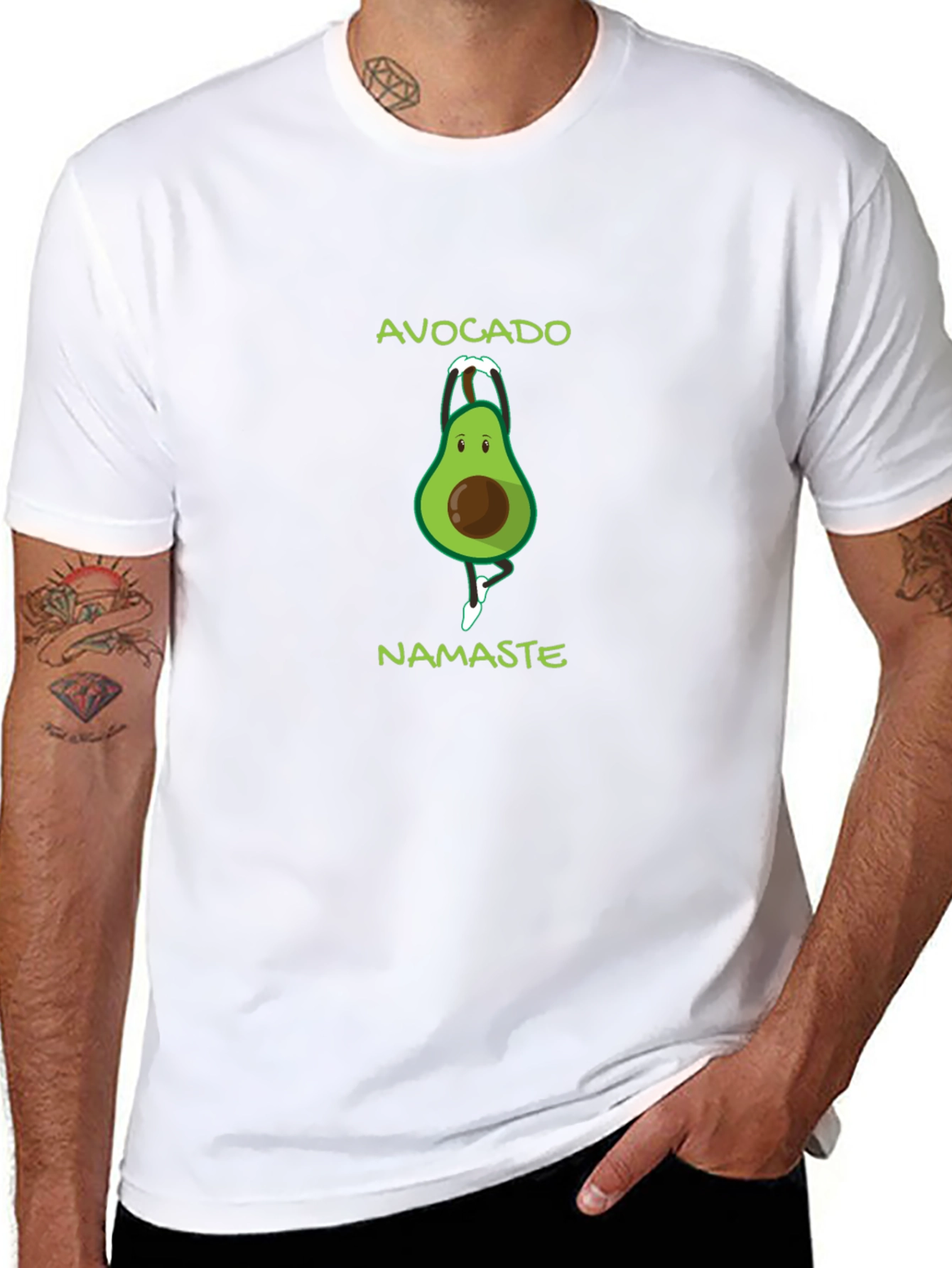 Black Avocado Namaste Yoga T-Shirt view 8