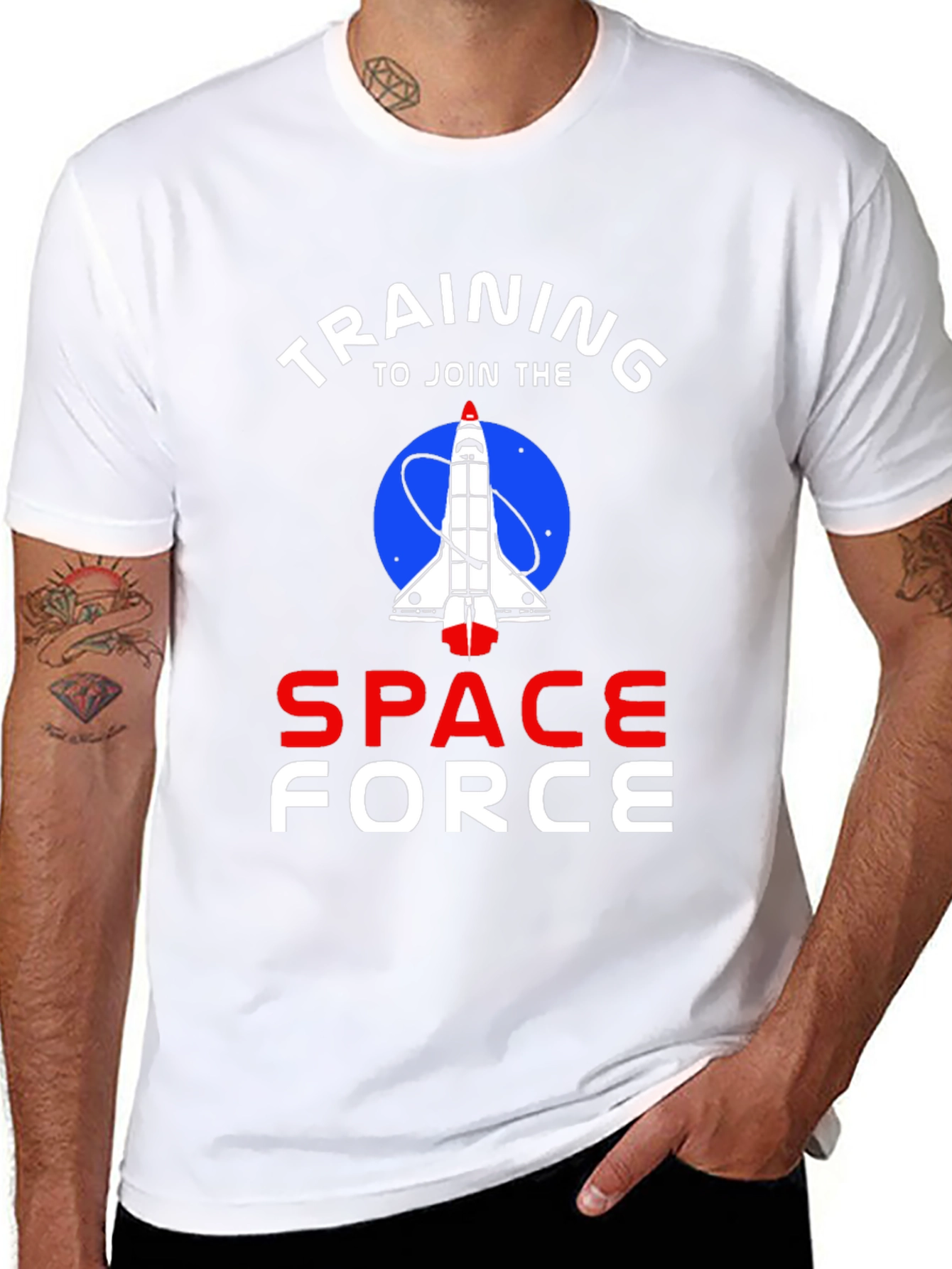 Black Training To Join The Space Force T-Shirt view 8