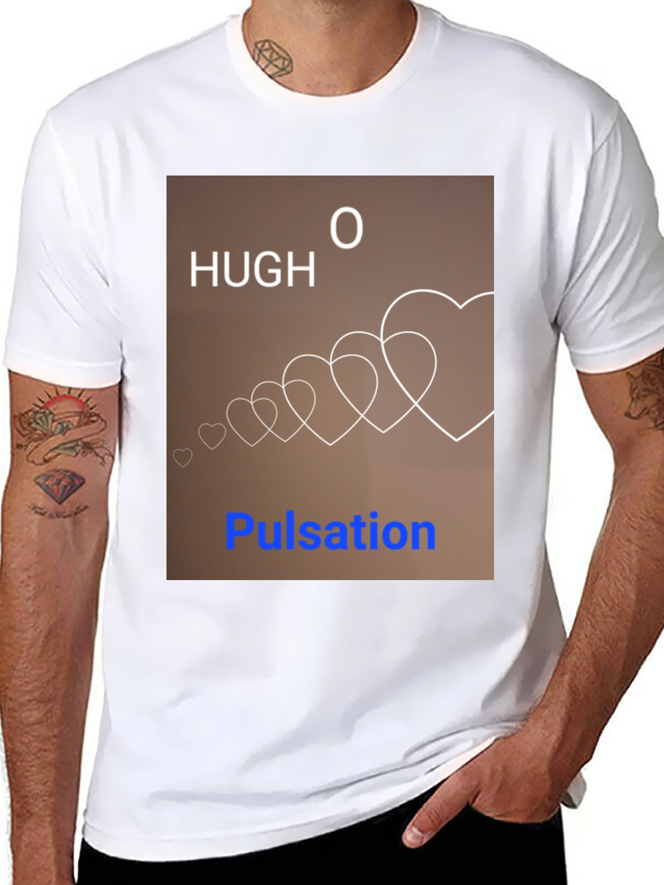 Black Hugh O Pulsation Graphic T-Shirt view 8