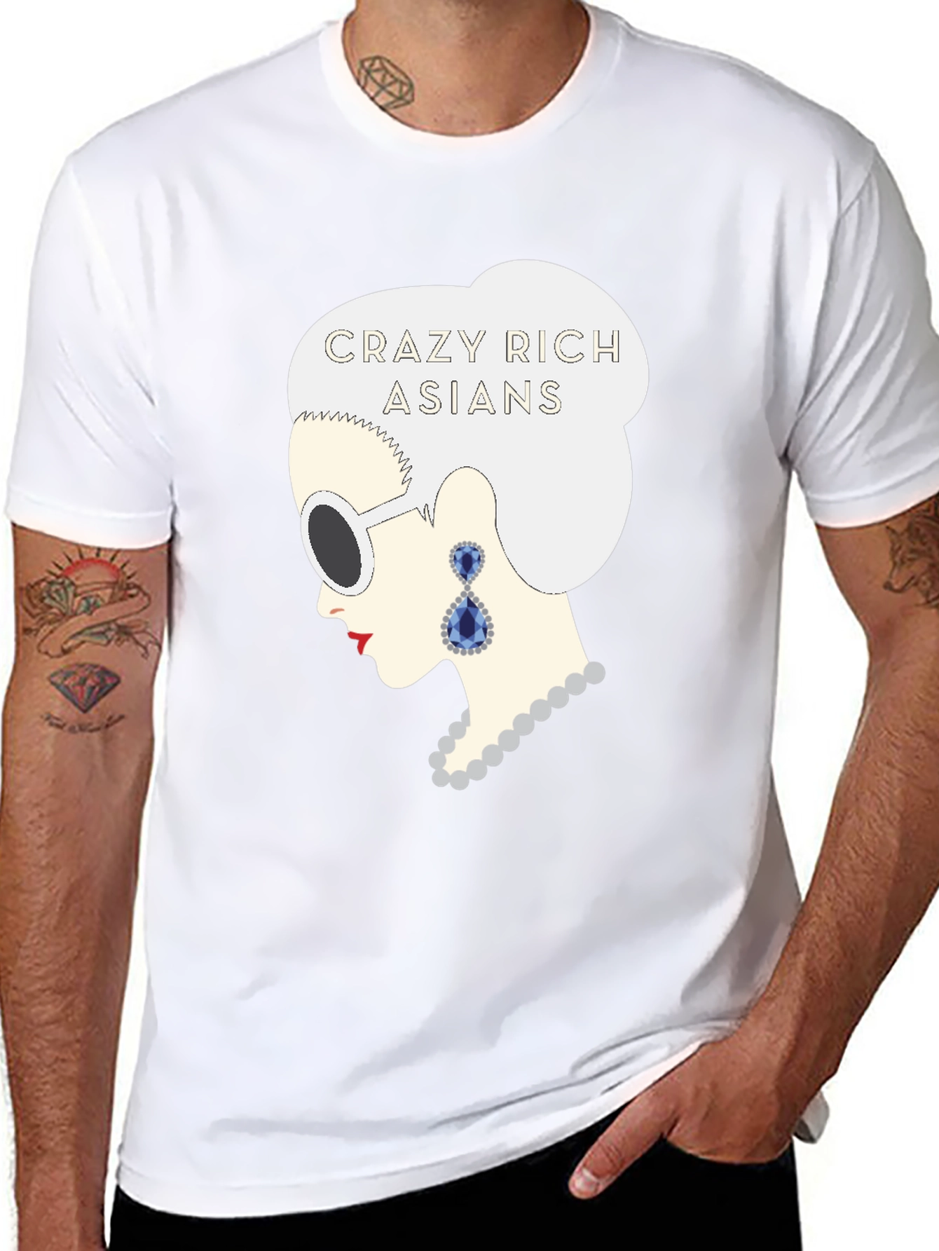 Black Crazy Rich Asians T-Shirt - Fashionable Graphic Tee view 8