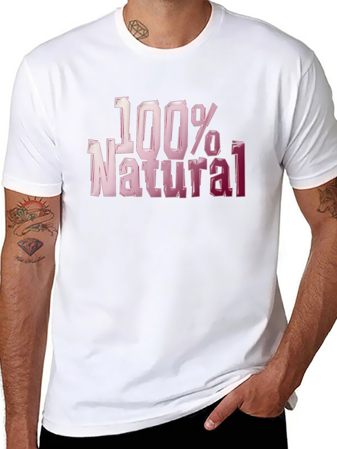 Black 100% Natural Graphic T-Shirt - Bold Style view 8