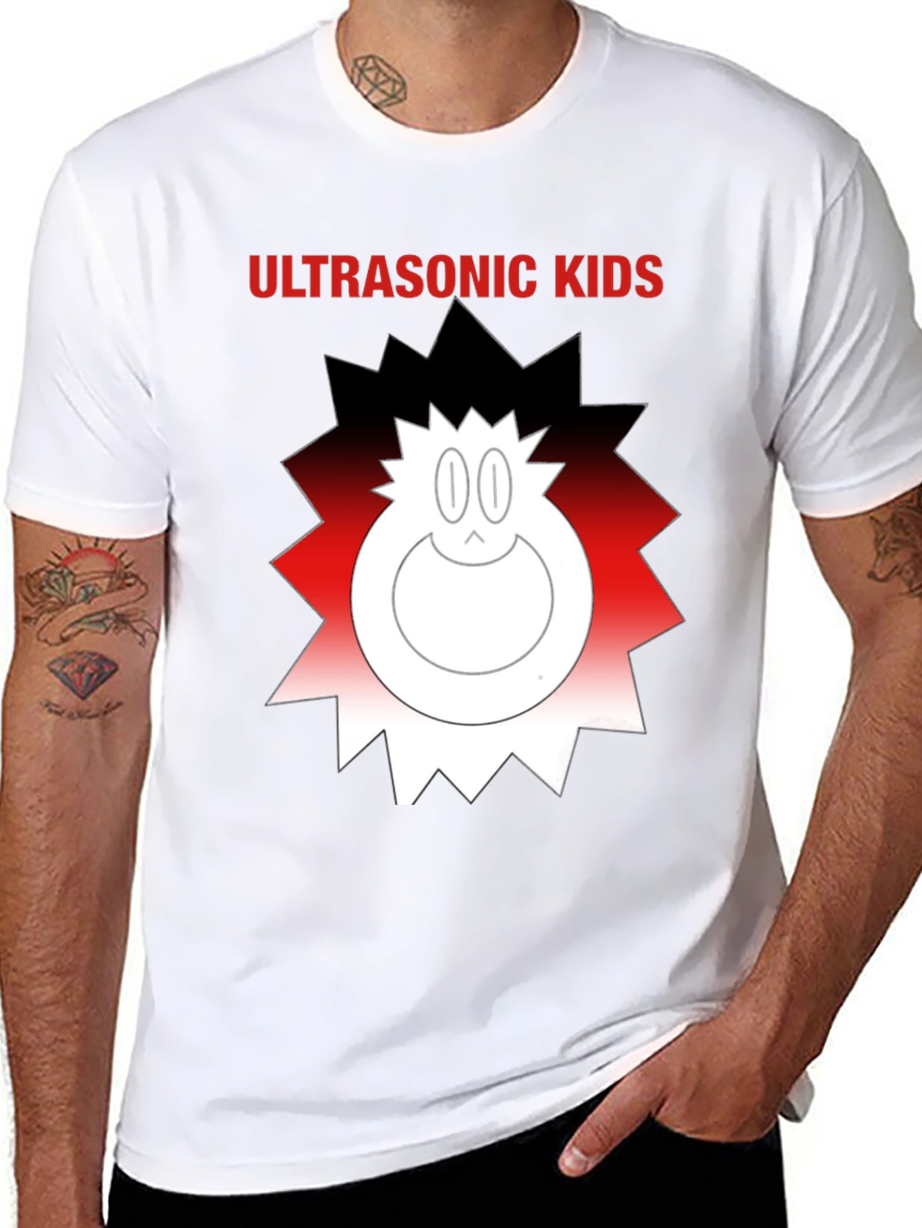 Black Ultrasonic Kids Graphic Tee - Funky Cartoon Design view 8