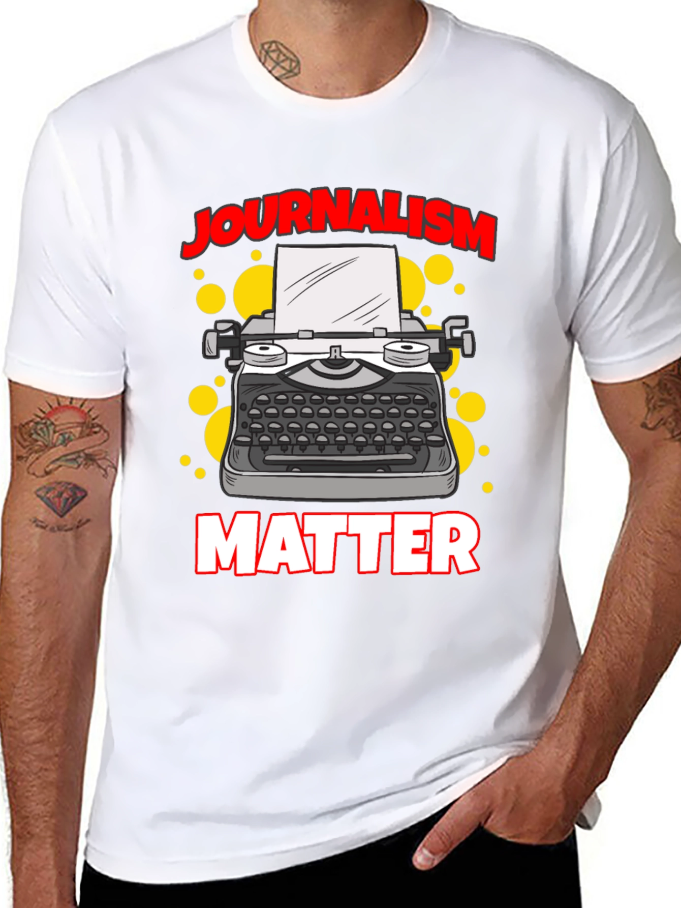 Black Journalism Matters Graphic Tee - Black T-Shirt view 8