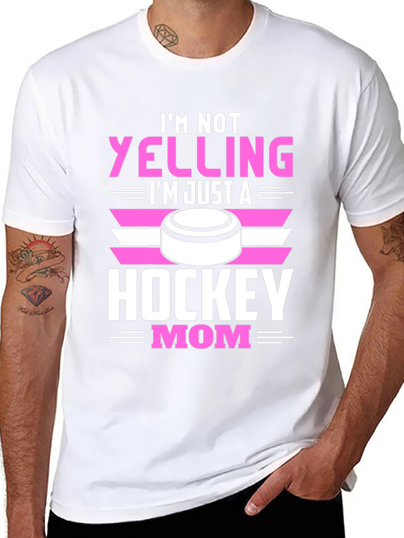 Black Hockey Mom Graphic Tee - Novelty T-Shirt view 8