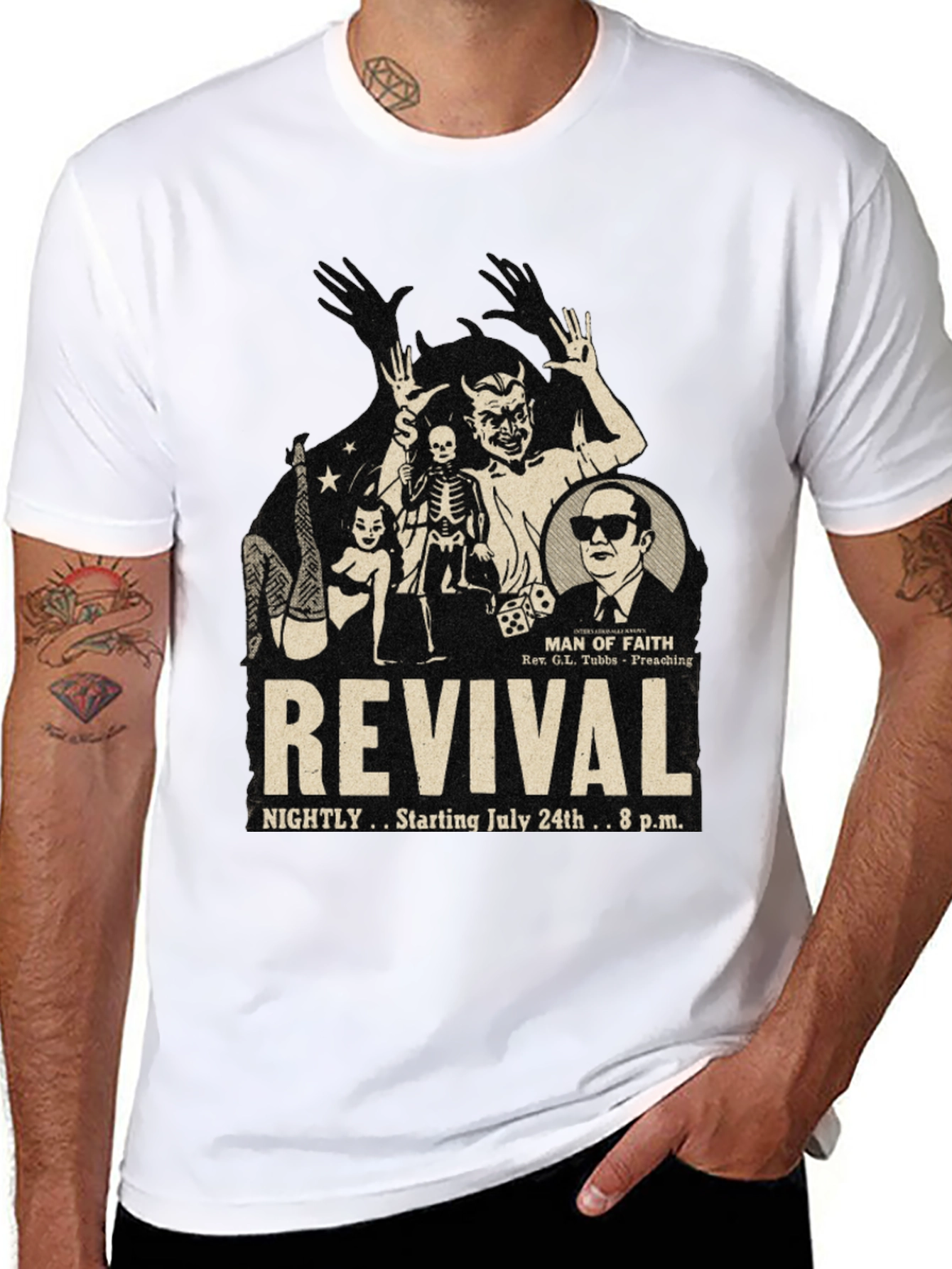 Black Revival Graphic Print T-Shirt view 8