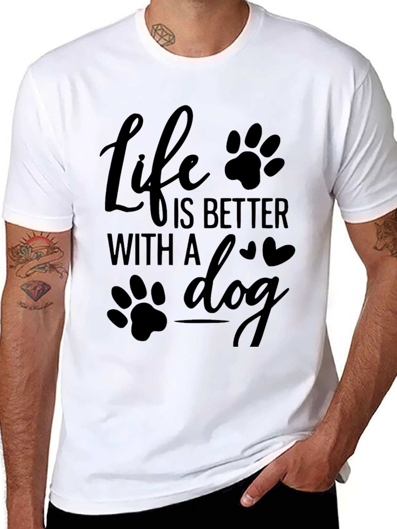 Black Life is Better with a Dog T-Shirt view 8