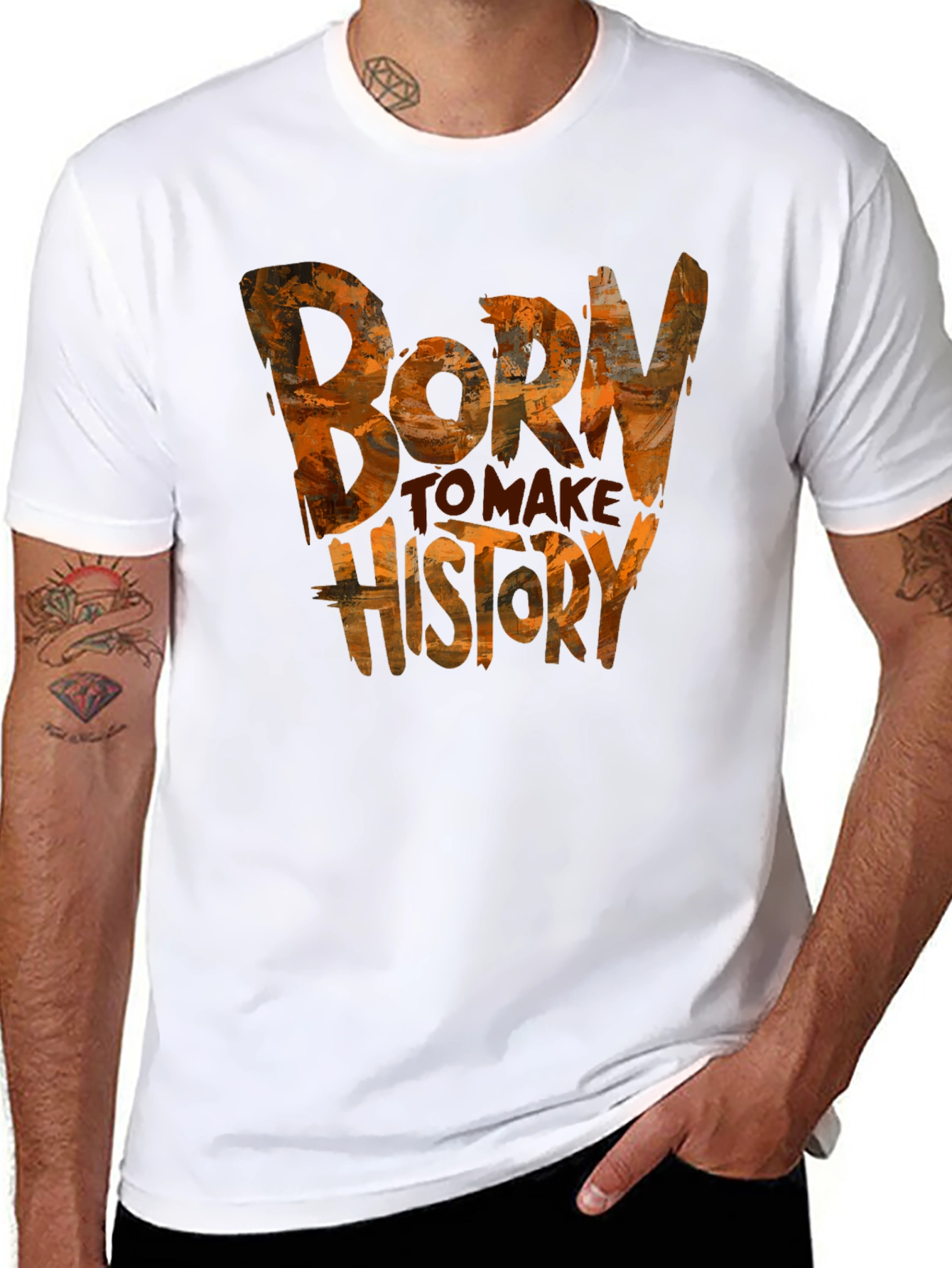 Black Born to Make History Graphic Tee view 8