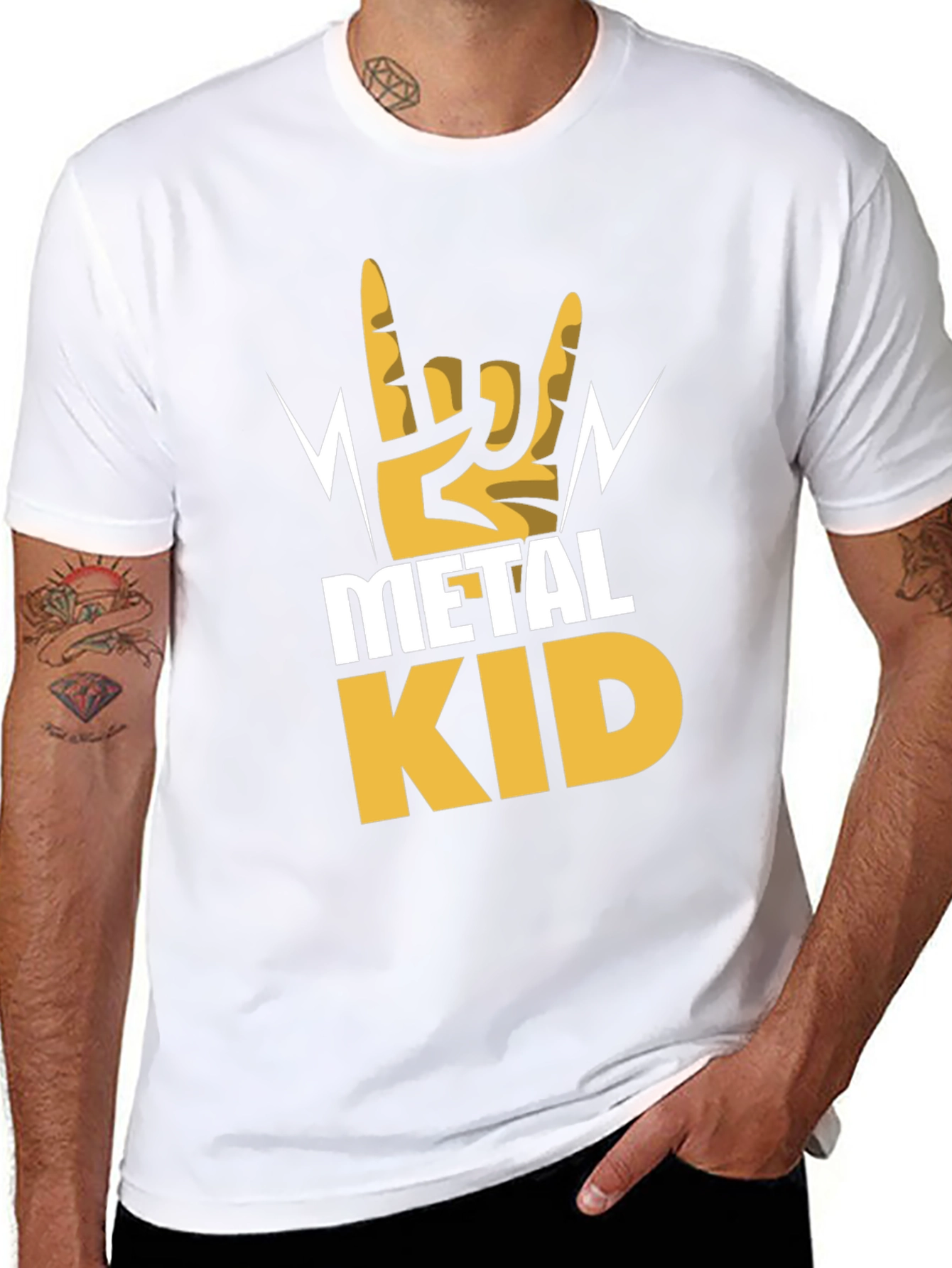 Black Metal Kid Graphic Tee - Rock On Style view 8