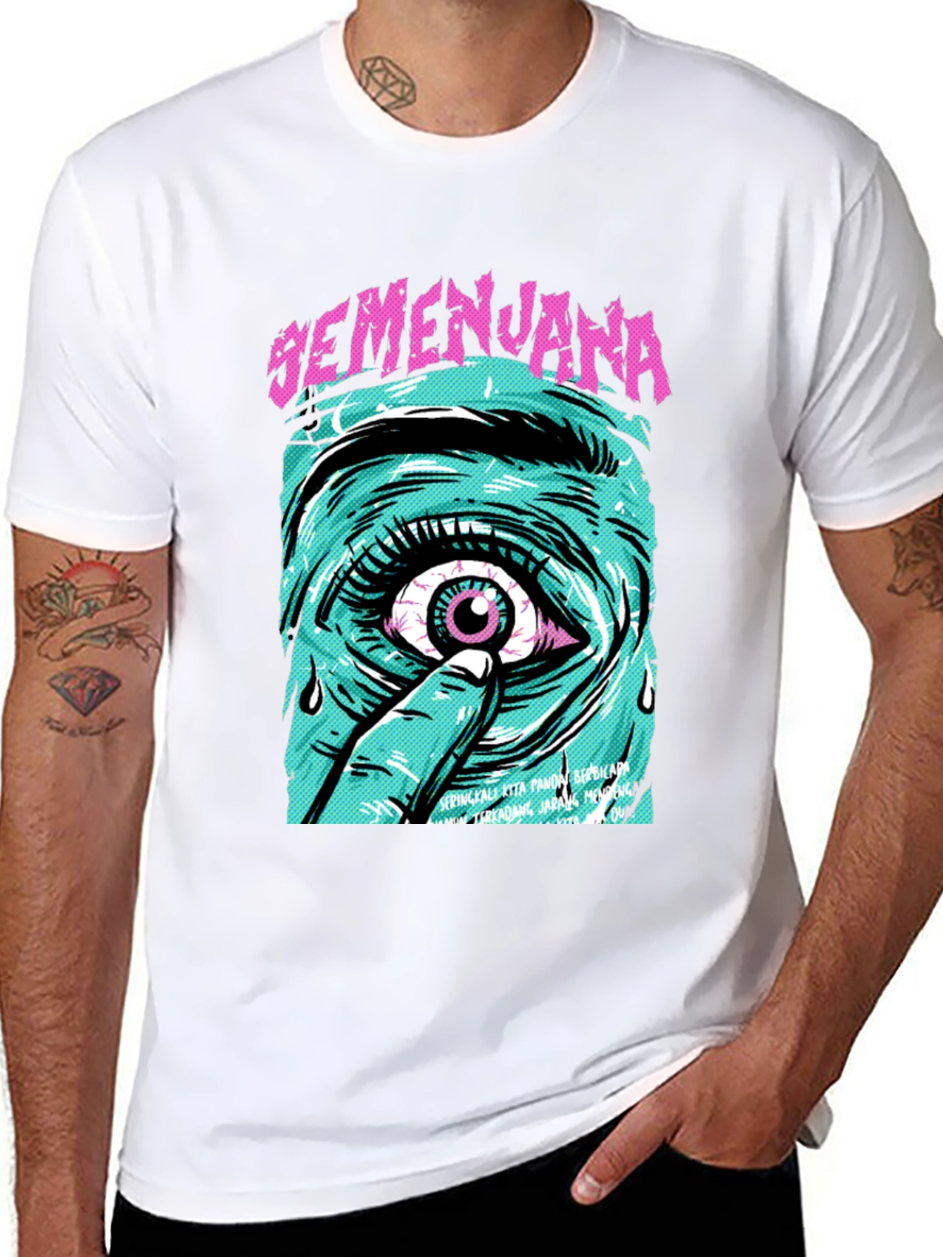 Black Eye Graphic Tee - Semenjana Black T-Shirt view 8