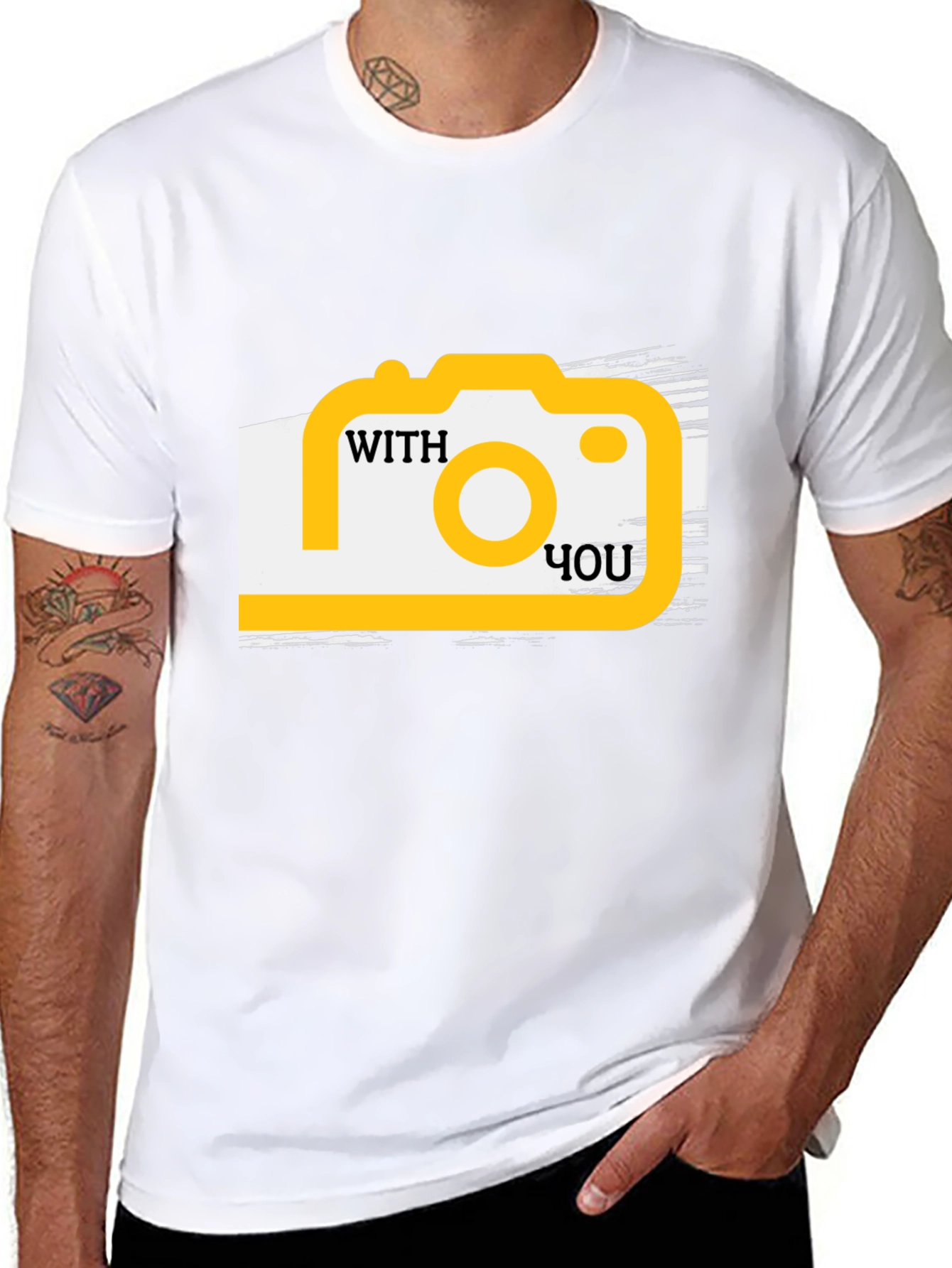 Black With You Camera Graphic Tee view 8