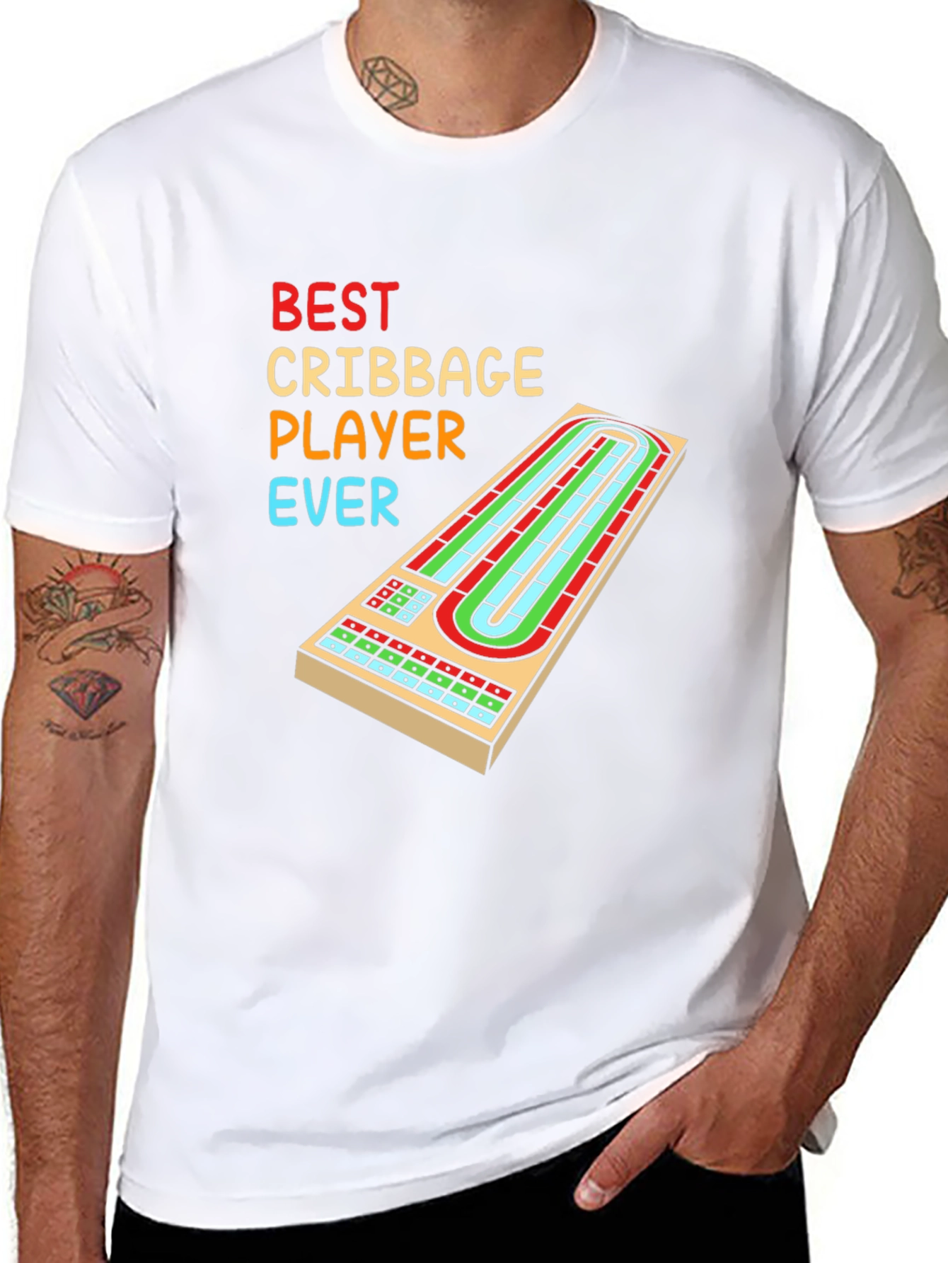 Black Best Cribbage Player Ever T-Shirt view 8