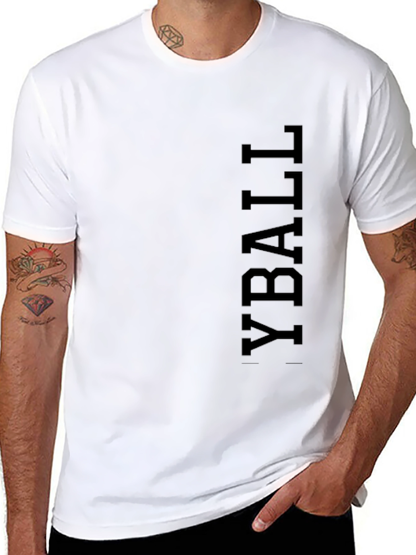 Black Black Yball T-Shirt Casual Wear view 8
